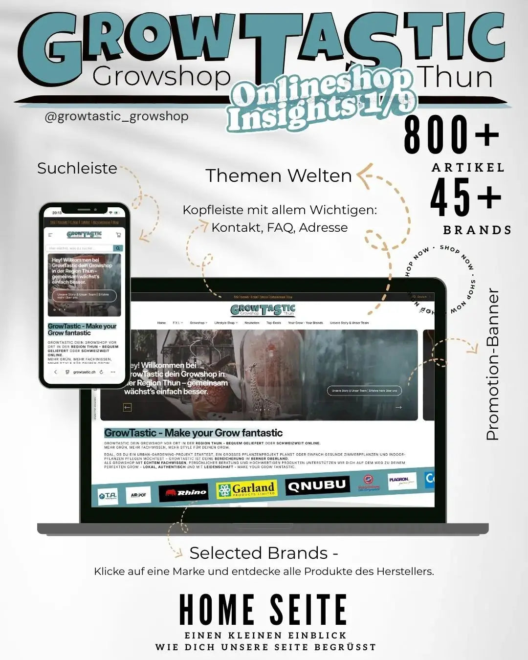 Onlineshop Insights 1/9 - GrowTastic Growshop