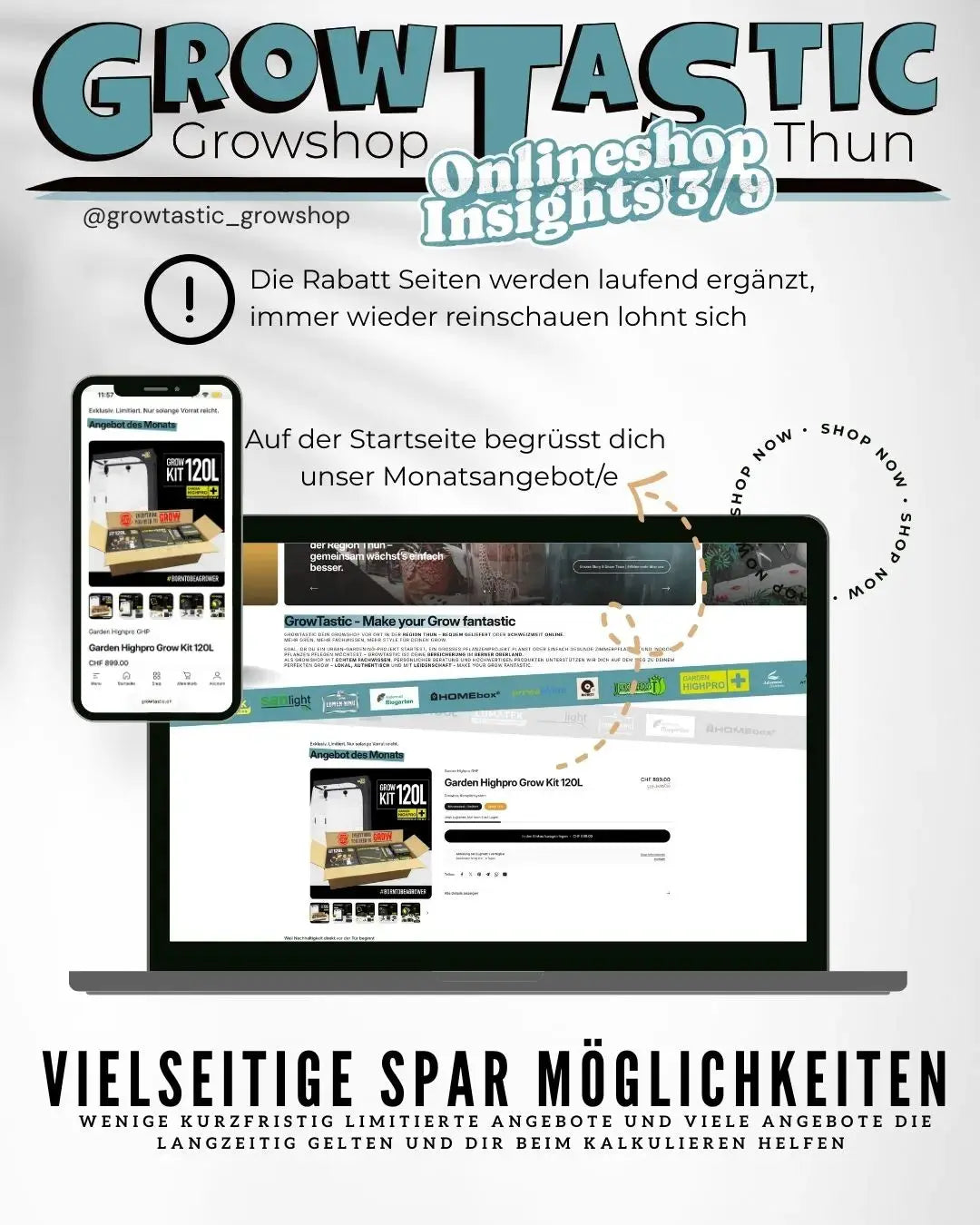 Onlineshop Insights 3/9 - GrowTastic Growshop