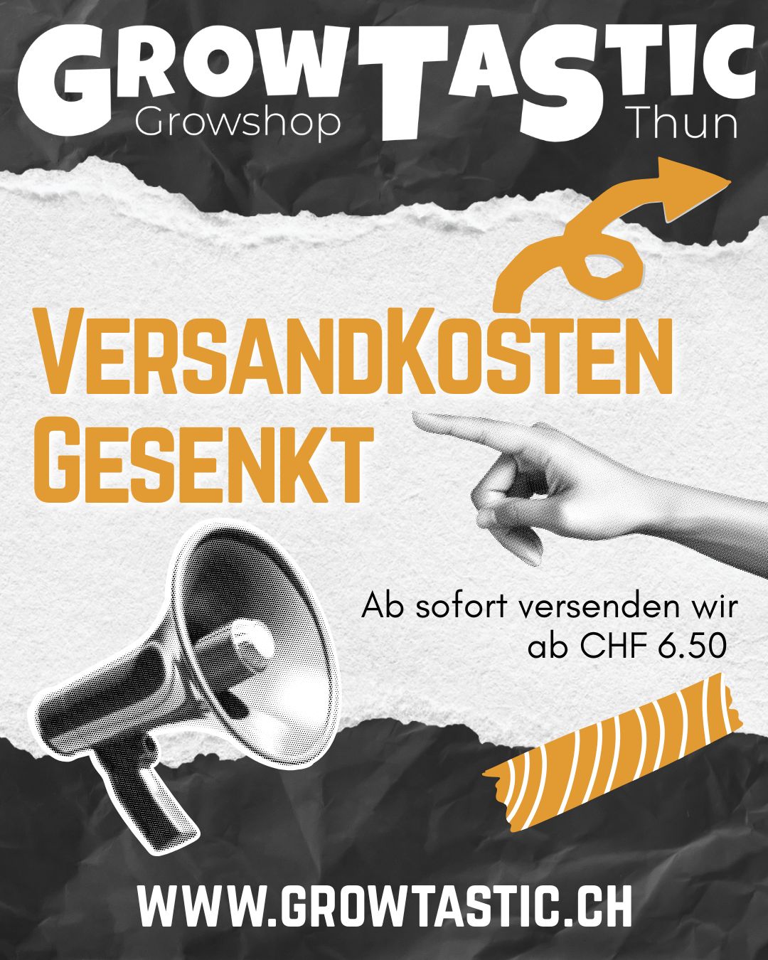 Versandkosten gesenkt GrowTastic Growshop