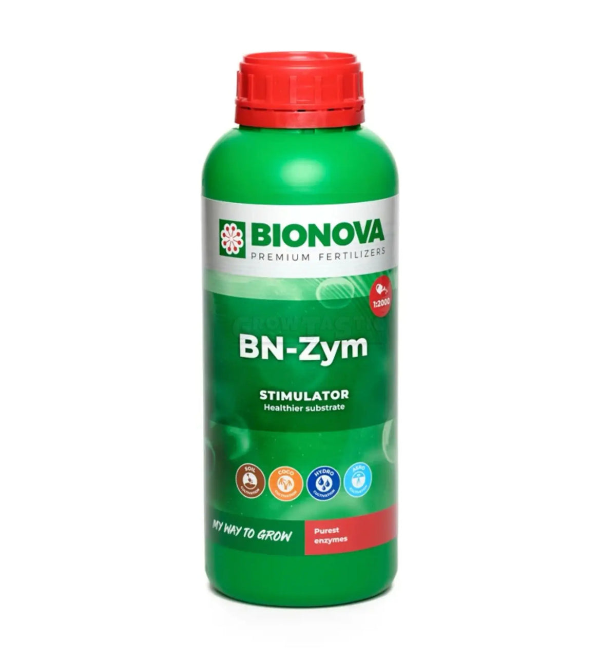 Bionova BN-Zym Dünger in einem 1-Liter Behälter, flüssige Pflanzenpflege für gesunden Pflanzenwachstum