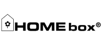 Logo von HOMEbox, einem Anbieter für Grow-Zubehör und Anbaulösungen.