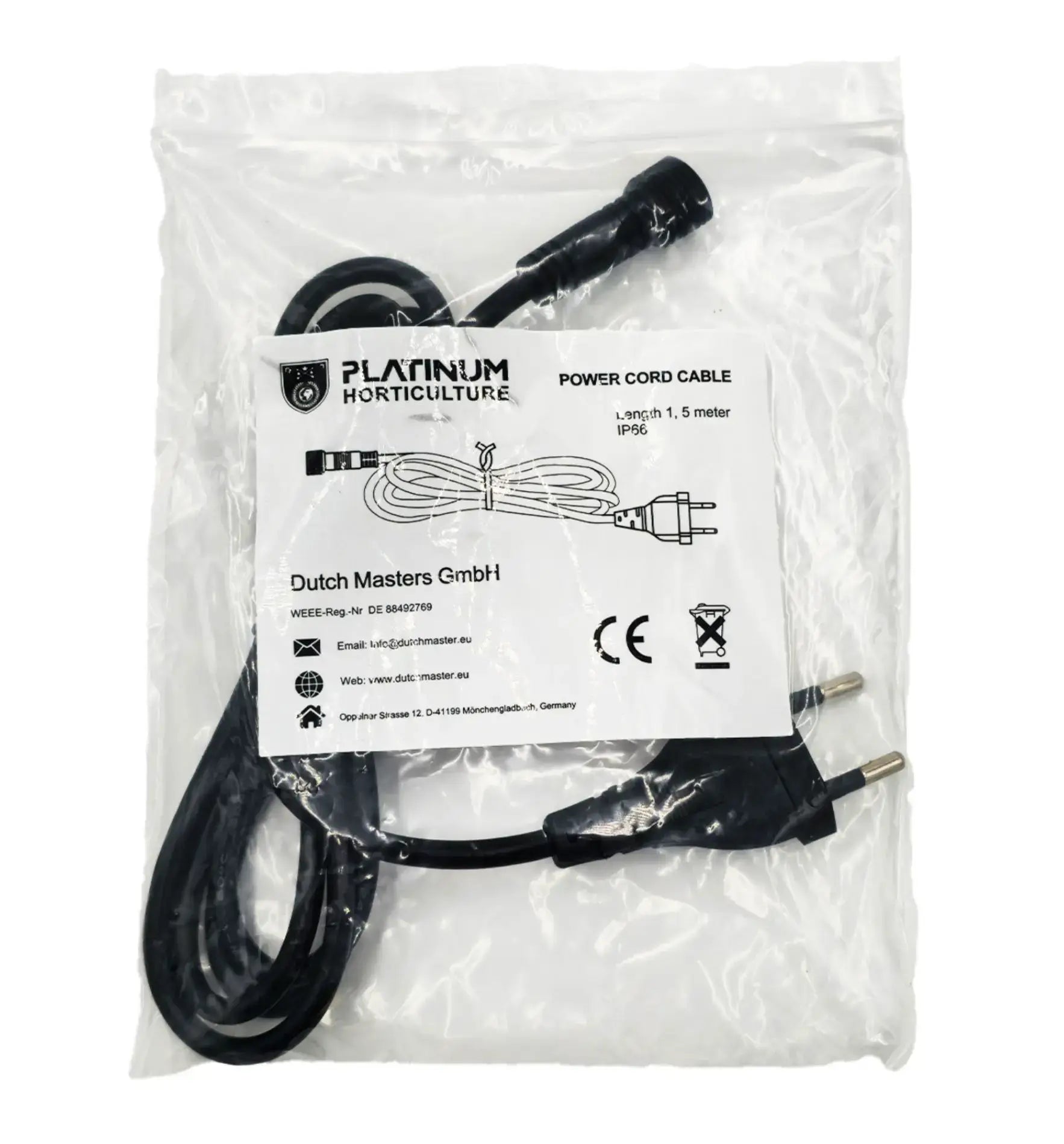 Horticulture Platinum Clone LED Power Kabel