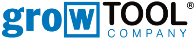 Logo der Growtool Company, das für Growshops konzipierte Werkzeuge hervorhebt.