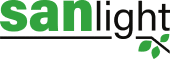 Logo von Sanlight, Growshop Dateien mit Informationen und Logo für Pflanzenbeleuchtung.