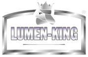 Logo von LUMEN-KING, einer Marke für Beleuchtung im Growshop-Bereich mit einem kühlen, königlichen Design.