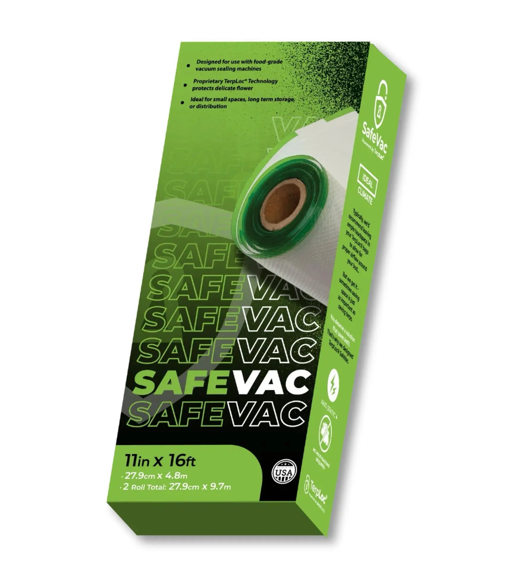 SafeVac® TerpLoc® Rollen 28 cm (2er-Pack) – Flexible Langzeitlagerung mit maximalem Aromaschutz