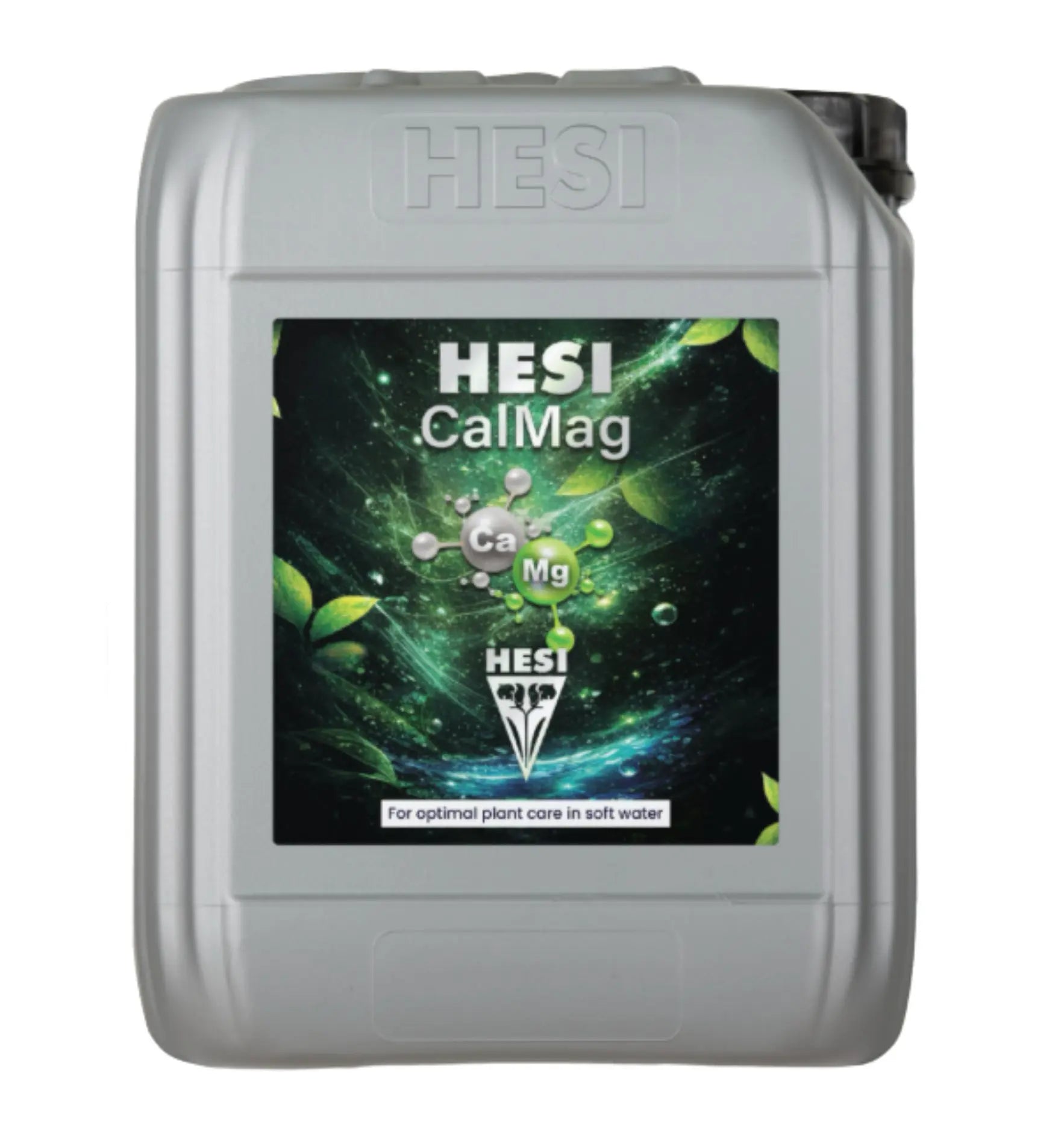 Hesi CalMag Dünger in 1-Liter-Flasche, zeigt die Verpackung mit Produktname und Markenlogo auf weißem Hintergrund
