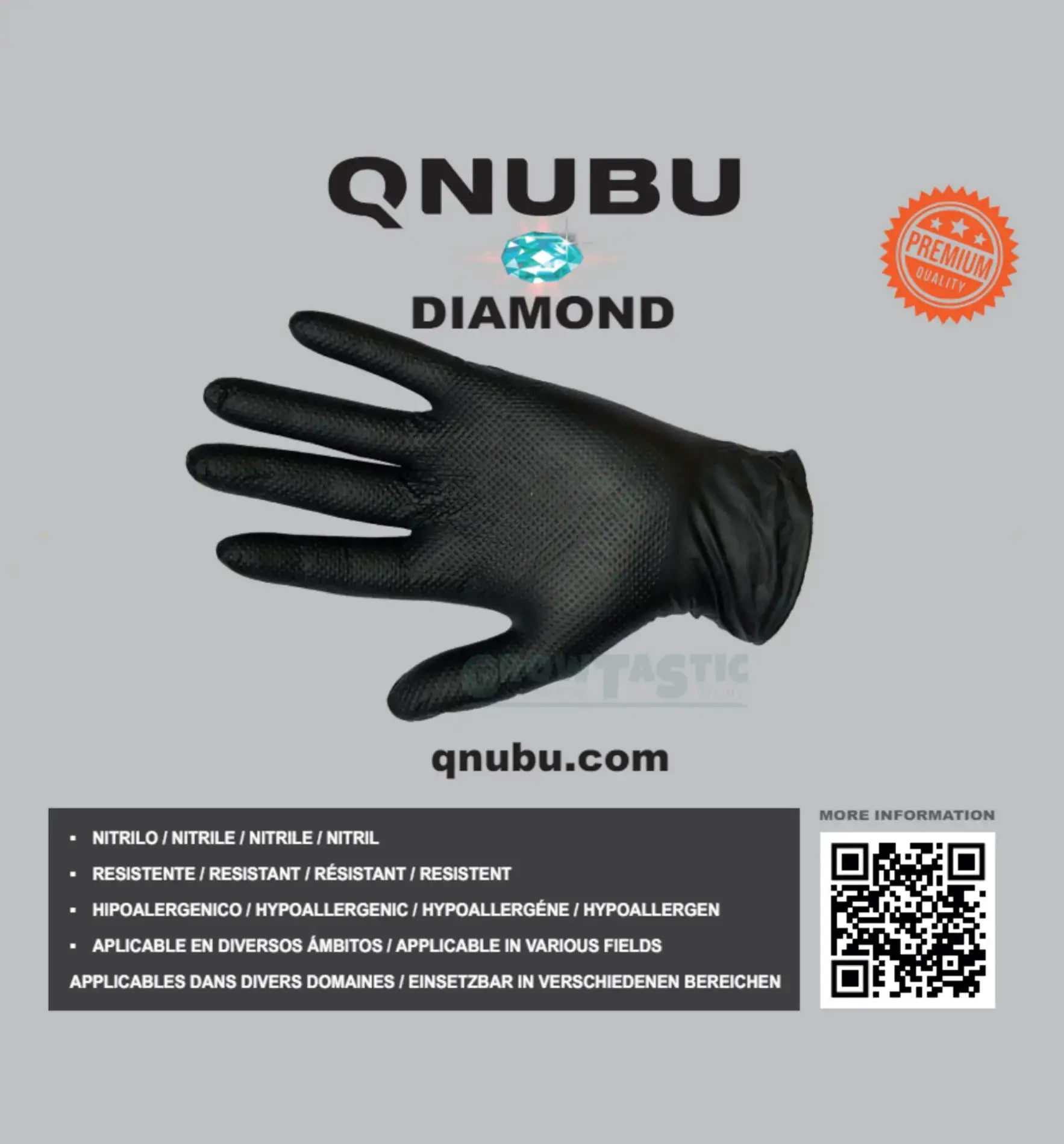 Qnubu Professional Diamond Nitrile Gloves 1