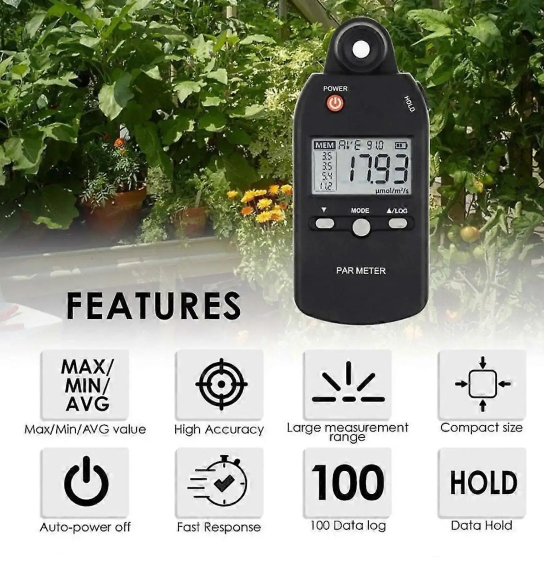 Quantum Par Meter 0-5000 μmol/m²/sec