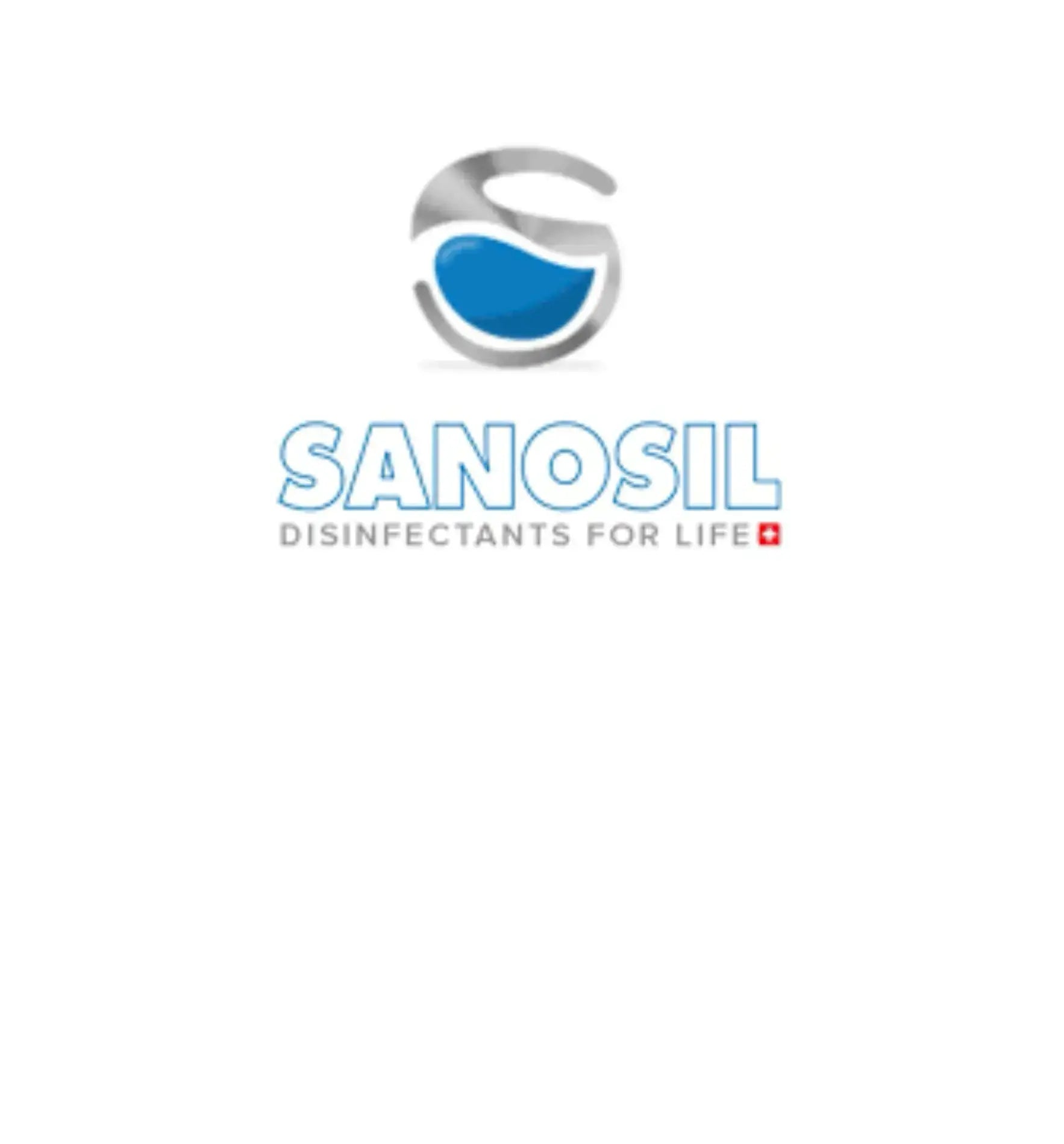Sanosil-Logo: Desinfektionsmittel für ein sauberes und sicheres Leben.