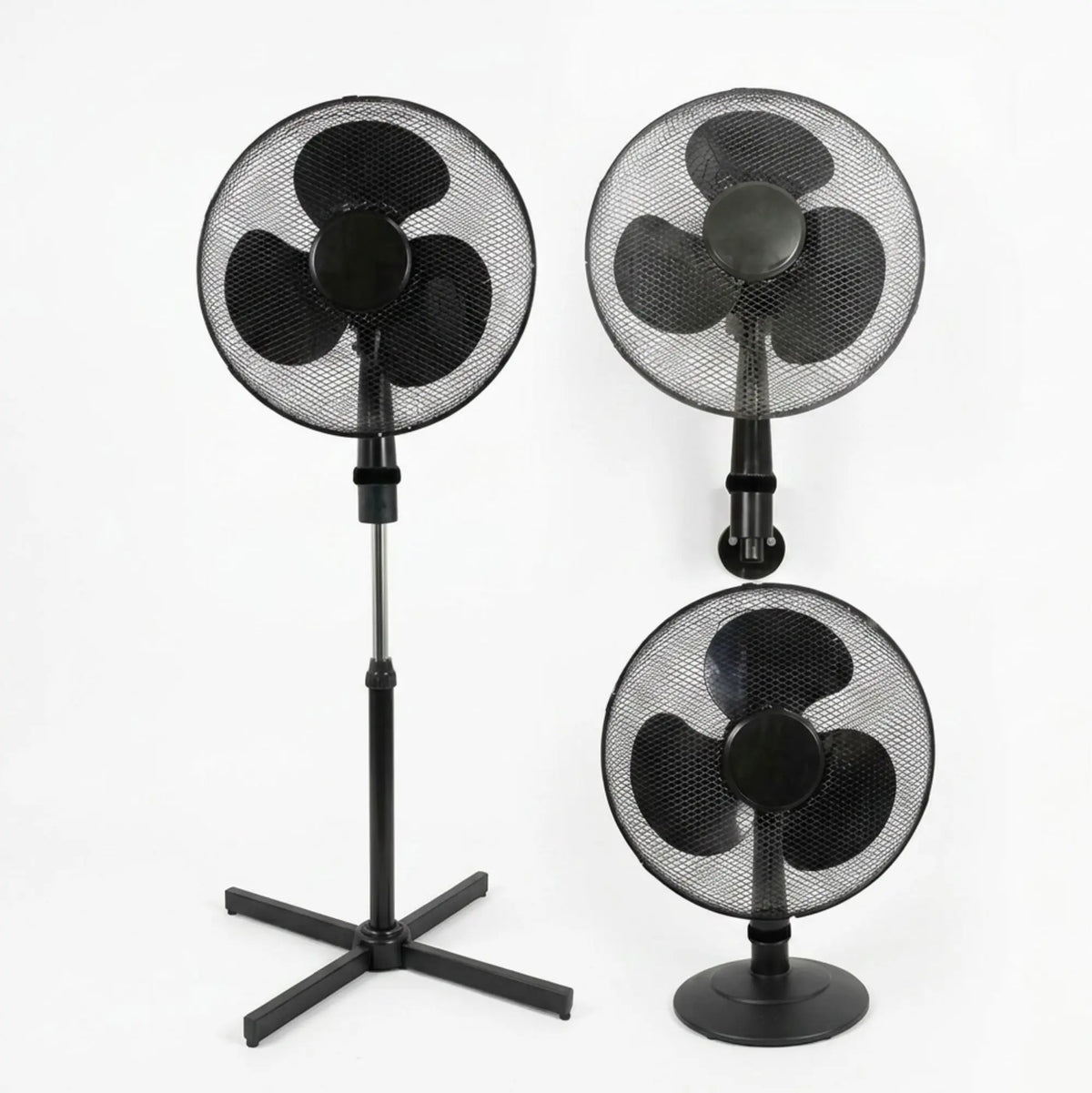 Schwarzer 3 in 1 Ventilator