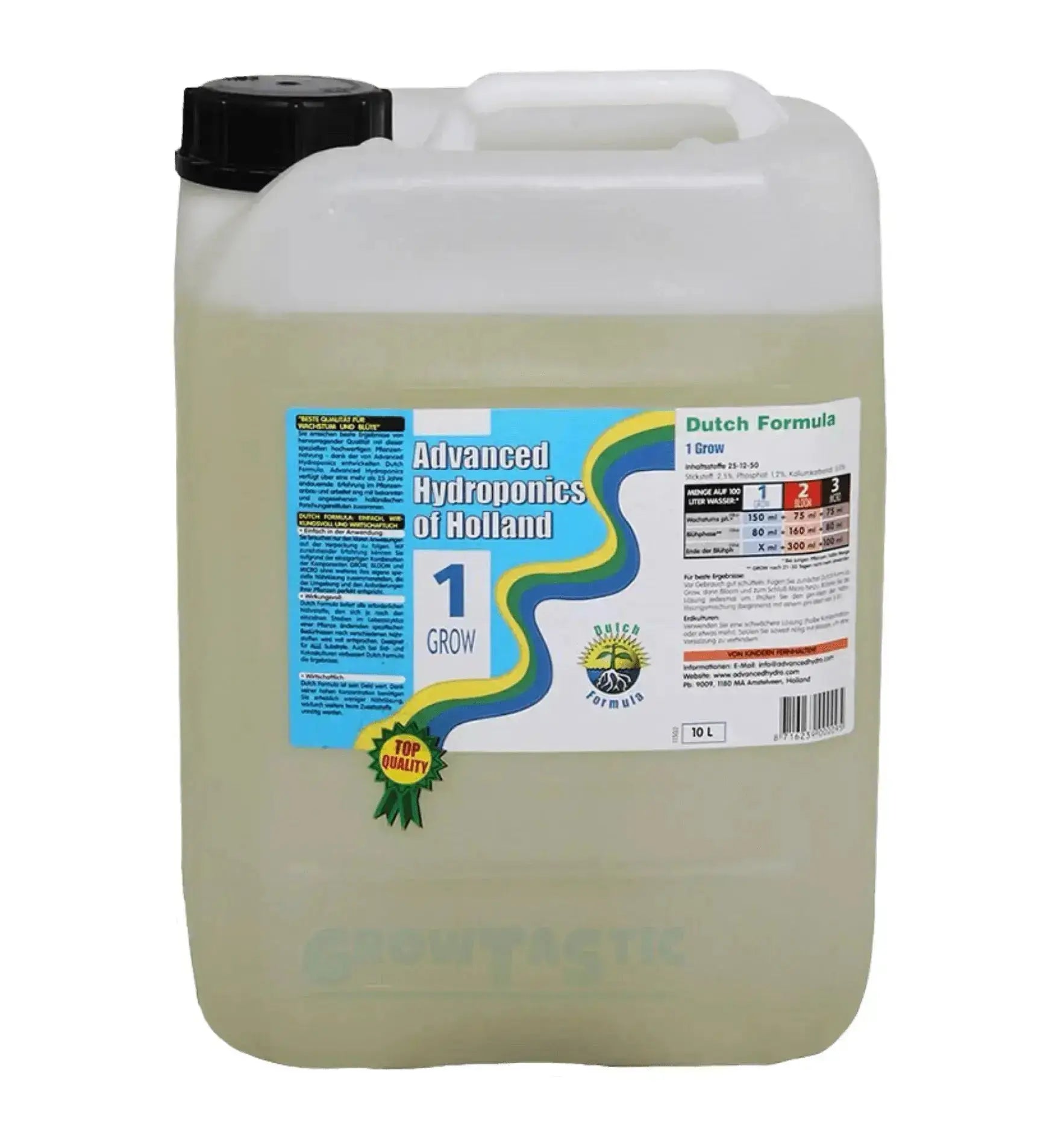 Advanced Hydroponics Dutch Formula 1 Grow 10 Liter