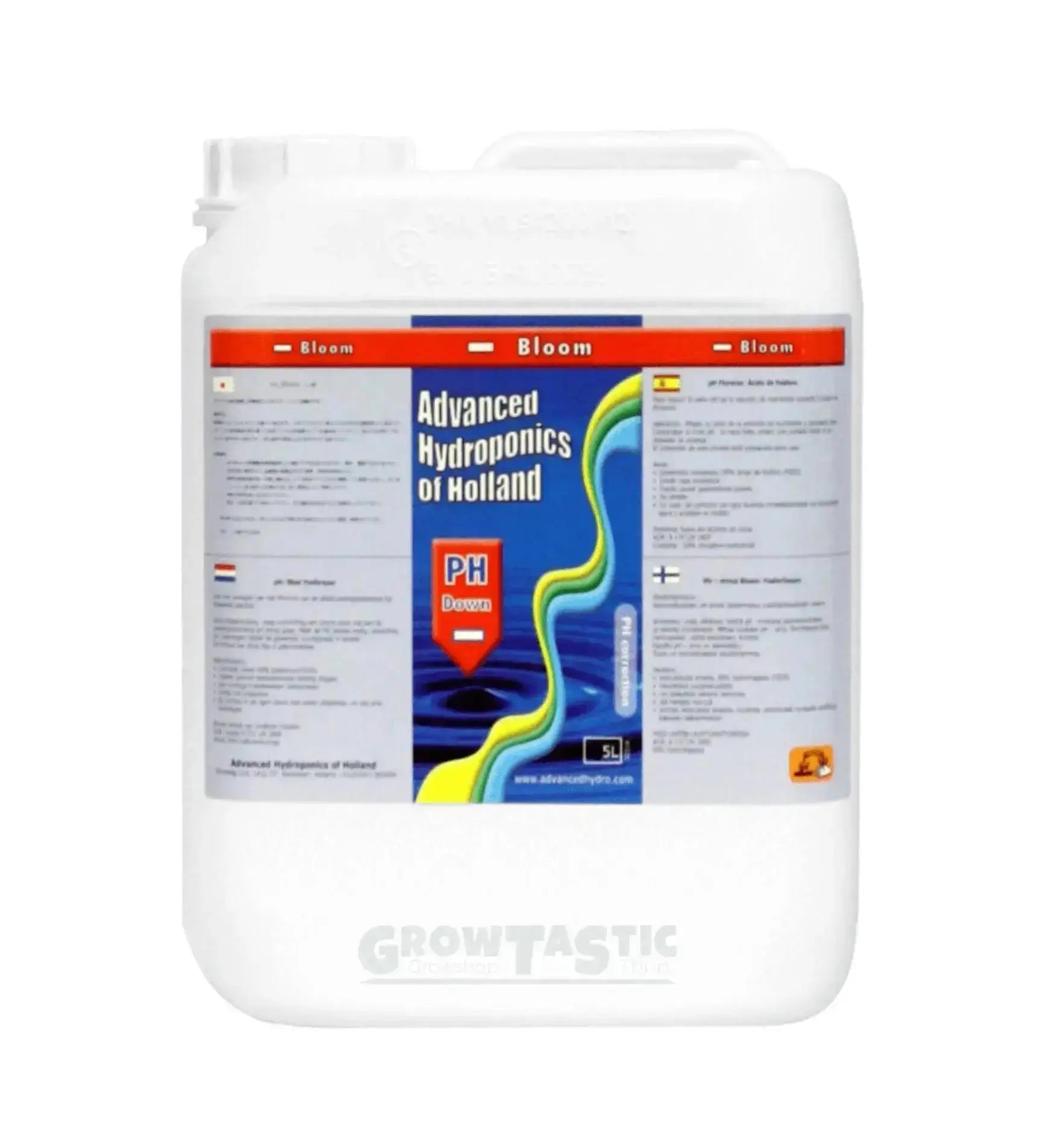 Advanced Hydroponics pH- Down Bloom 5 Liter