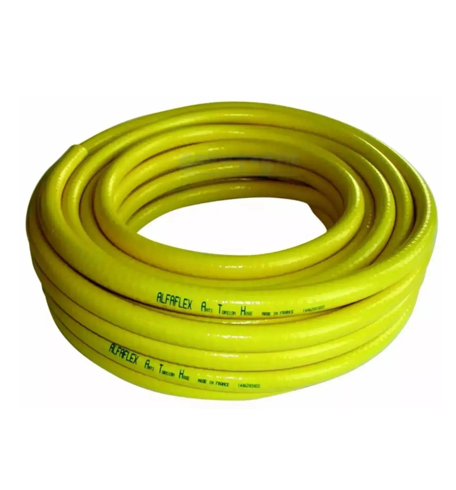 Gelber Alfaflex Schlauch, 12,5 mm Durchmesser, flexible Gartenschlauch für Bewässerung und Wassertransport.