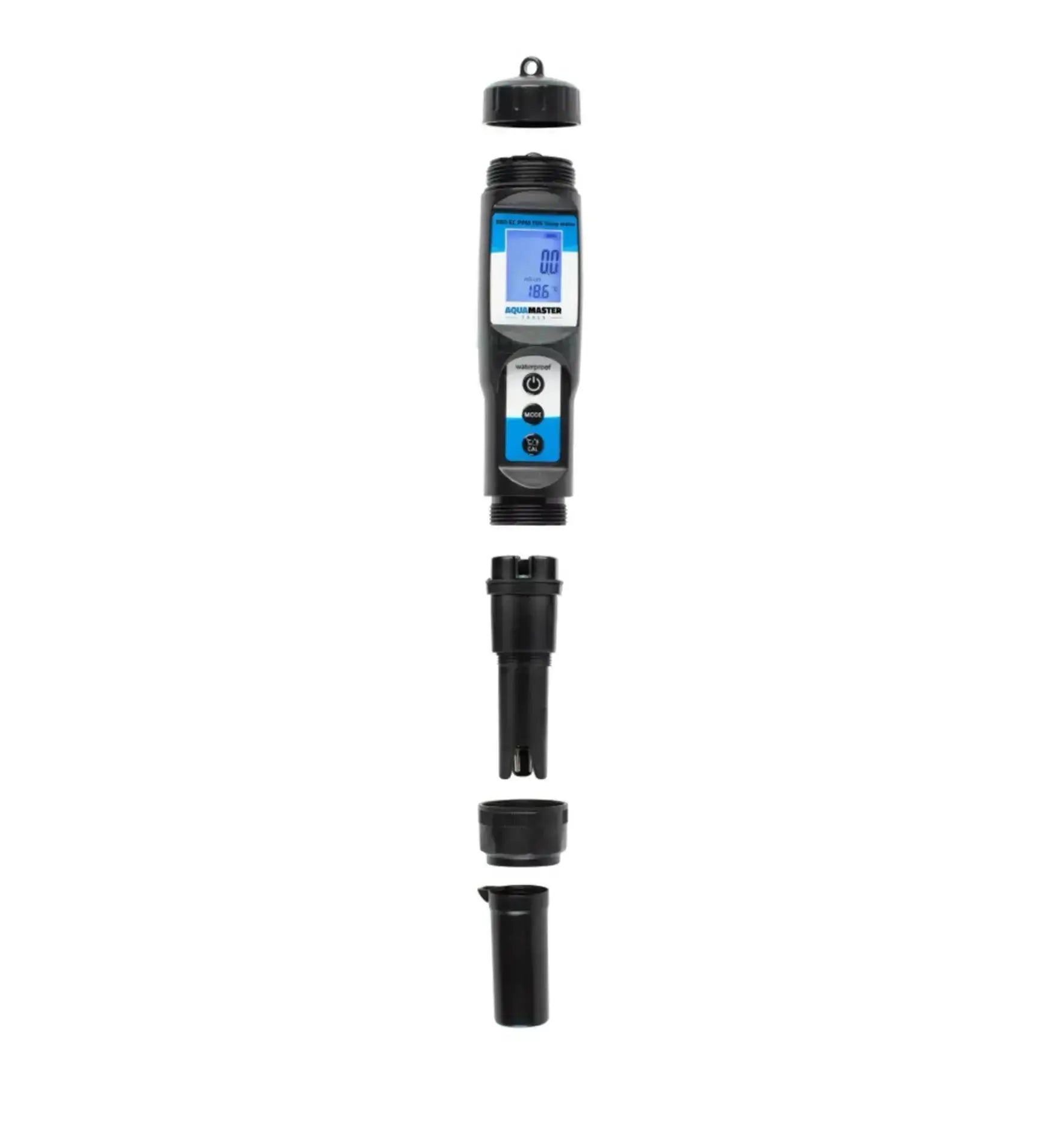Aquamaster EC PPM TDE Temp Meter E60 Pro, digitales Messgerät für Wasserparameter, zeigt Messwerte auf dem Bildschirm