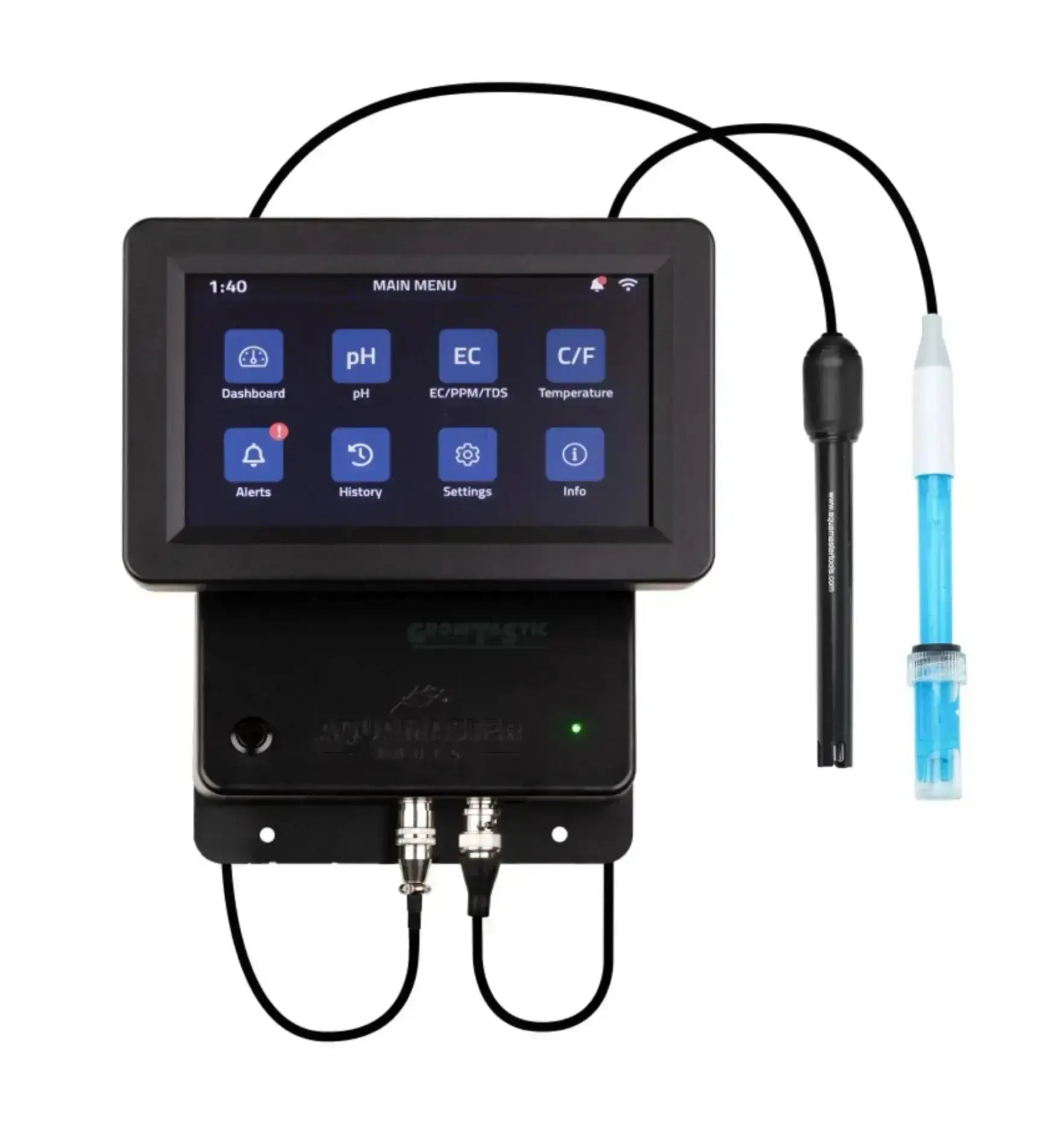Aquamaster Tools Steuergerät C800 Pro Messgerät für pH, EC, PPM, TDS und Temperatur, digitales Anzeigegerät in Einsatz