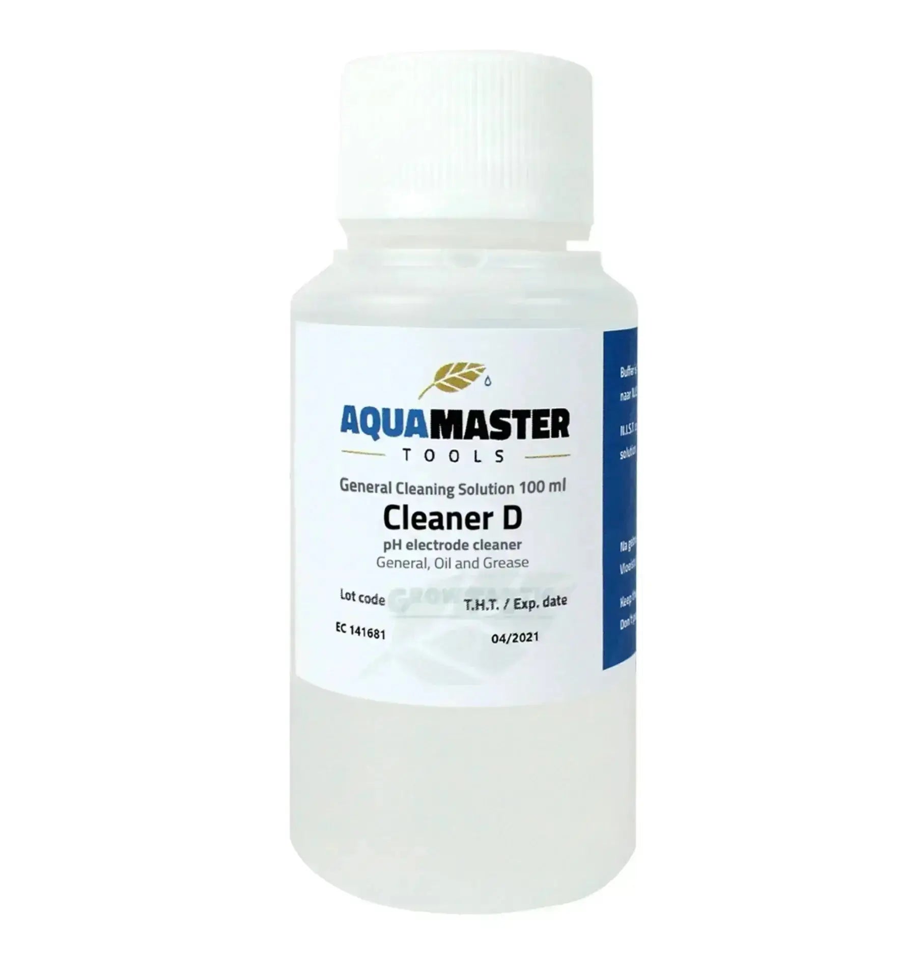 Aquamaster Tools Cleaner Reinigungslösung in 100 ml Flasche, zur effizienten Reinigung von Werkzeugen, mit klarer Flüssigkeit.