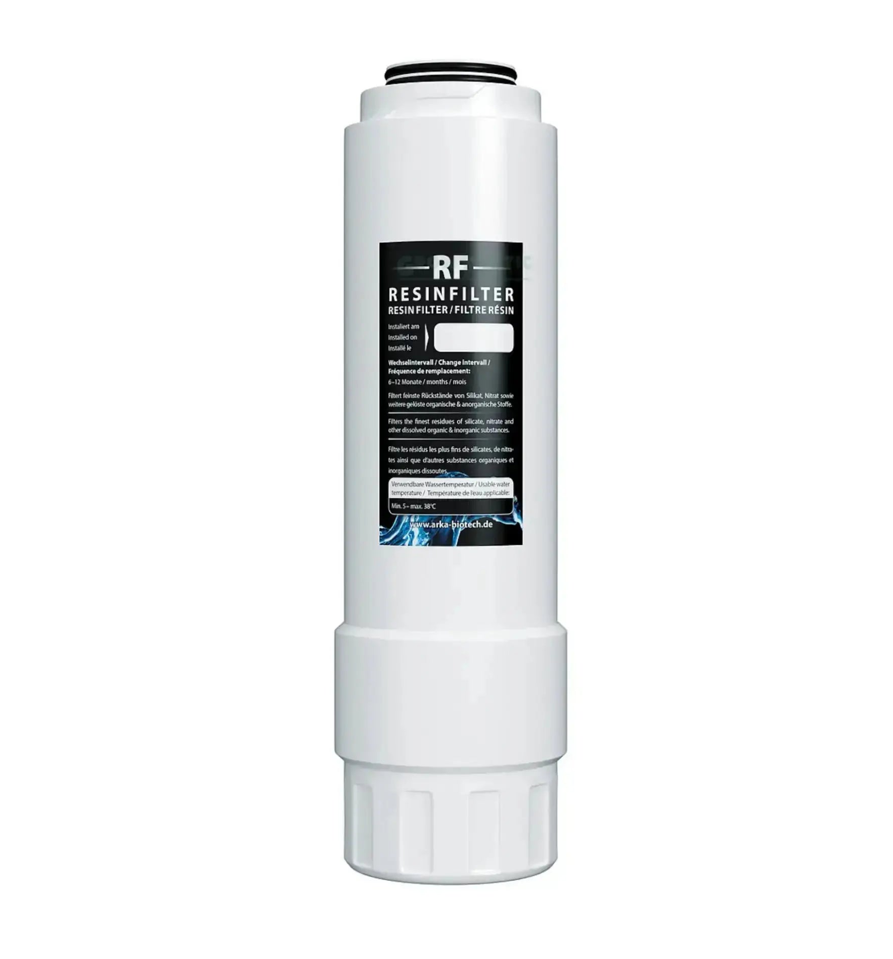 ARKA myAQUA® 1900 Osmoseanlage mit Wechselfilter, Wasserfilter-System, zeigt die Membran und Filterelement in Betrieb