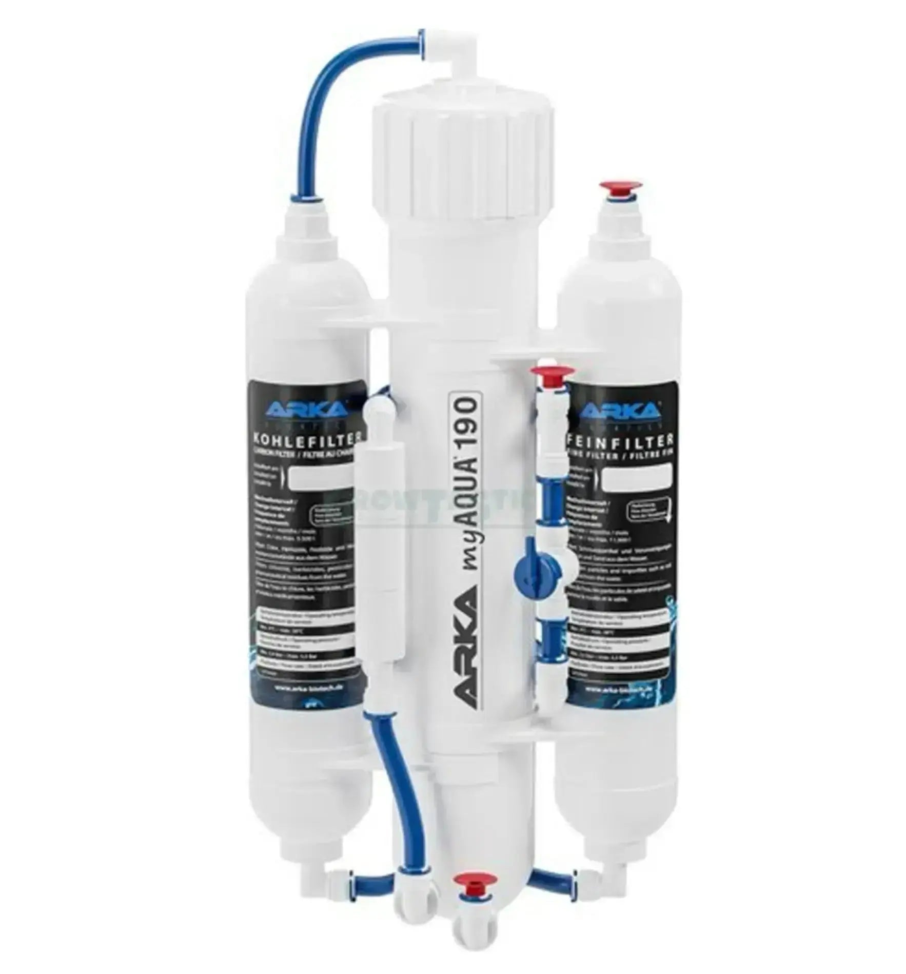 ARKA myAQUA® 190 Osmoseanlage mit Wasserfilter und Komponenten, innovative Umkehrosmoseanlage für sauberes Trinkwasser
