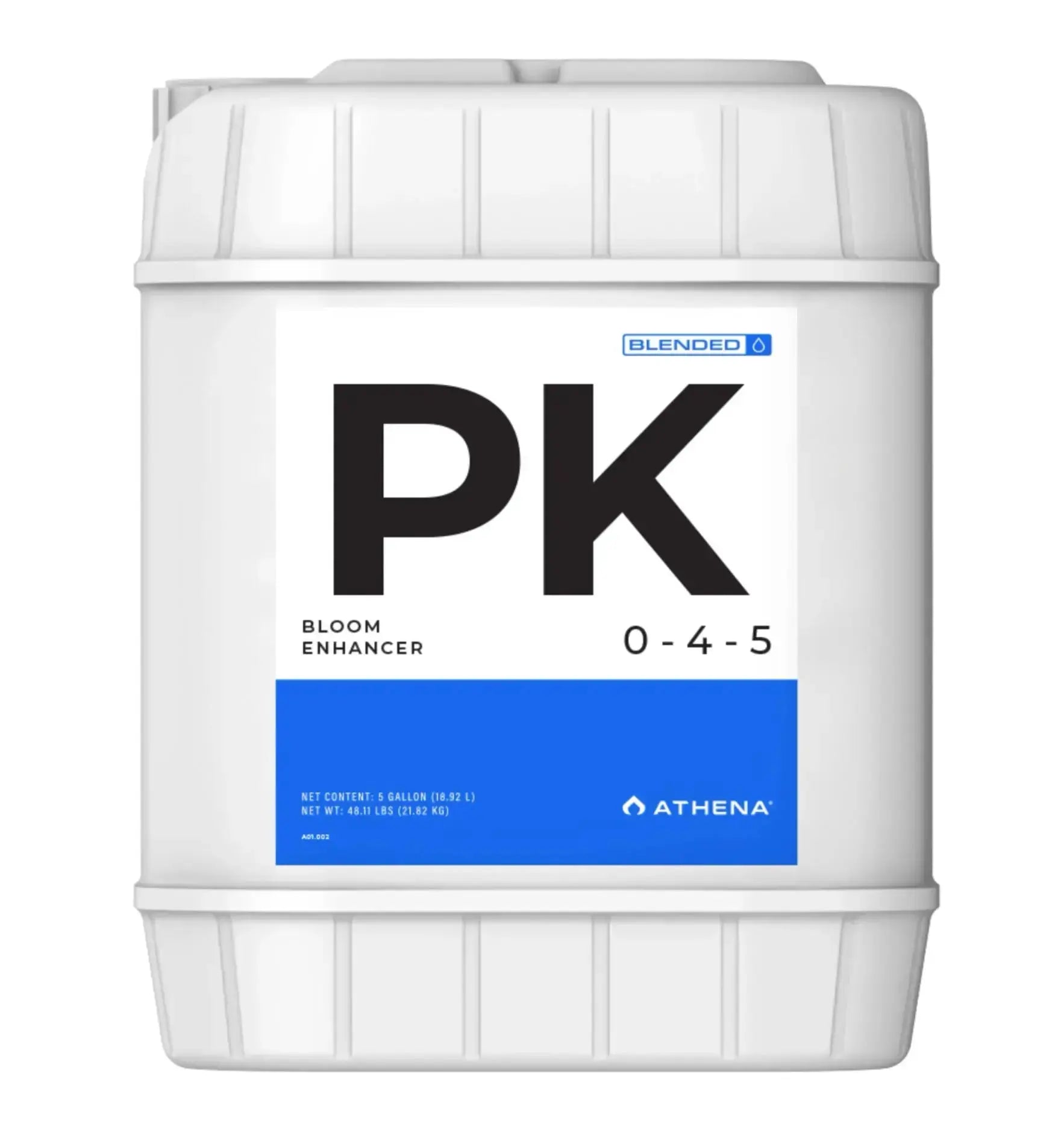 Athena PK Dünger in 946 ml Flasche, natürliche Nährstoffversorgung für Pflanzen, transparentes Flaschendesign, Markenlogo sichtbar