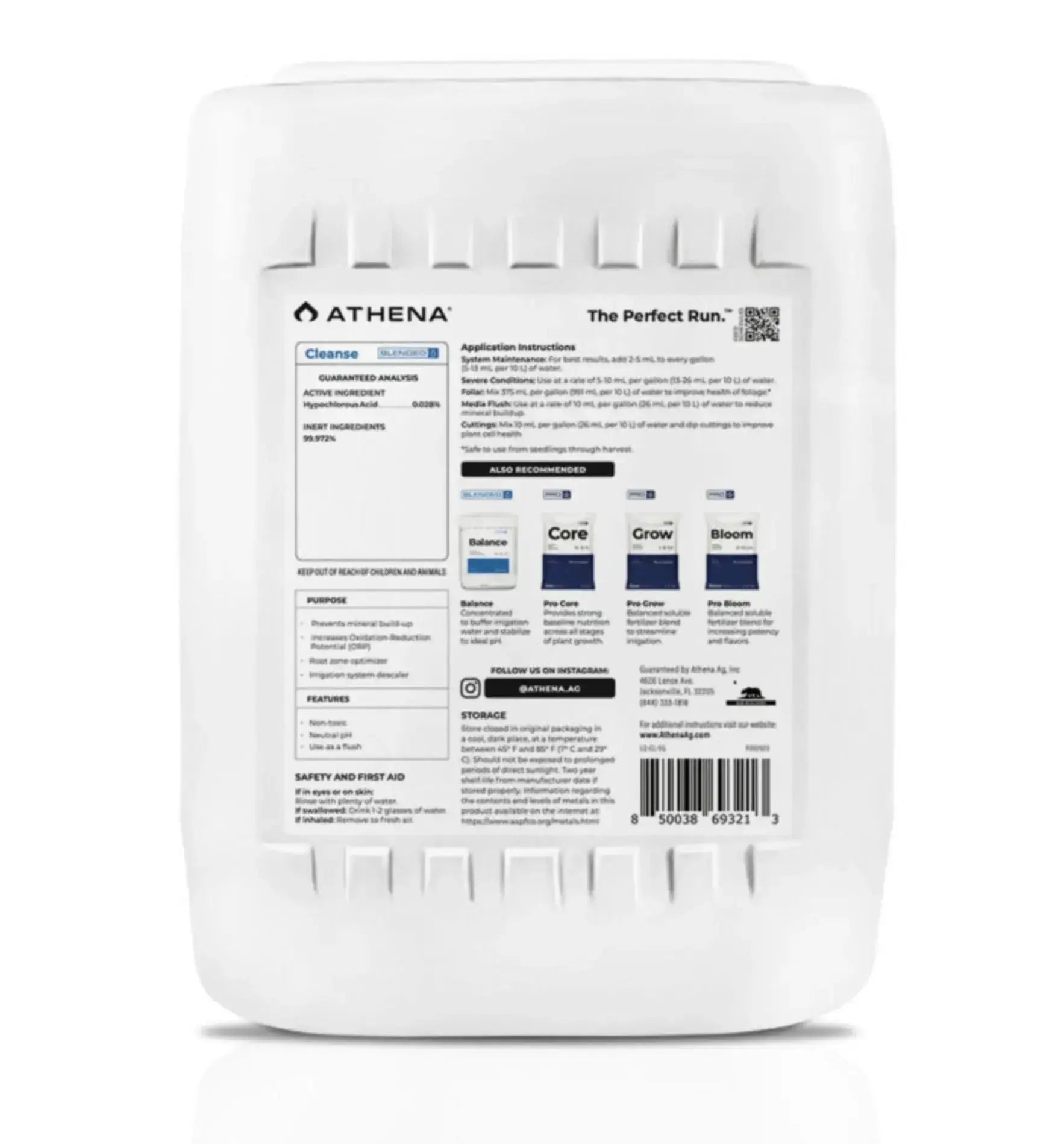 Athena Cleanse Reiniger in 946 ml Flasche, natürliche Reinigungslösung für Haushalt und Oberflächen, klare und einfache Anwendung