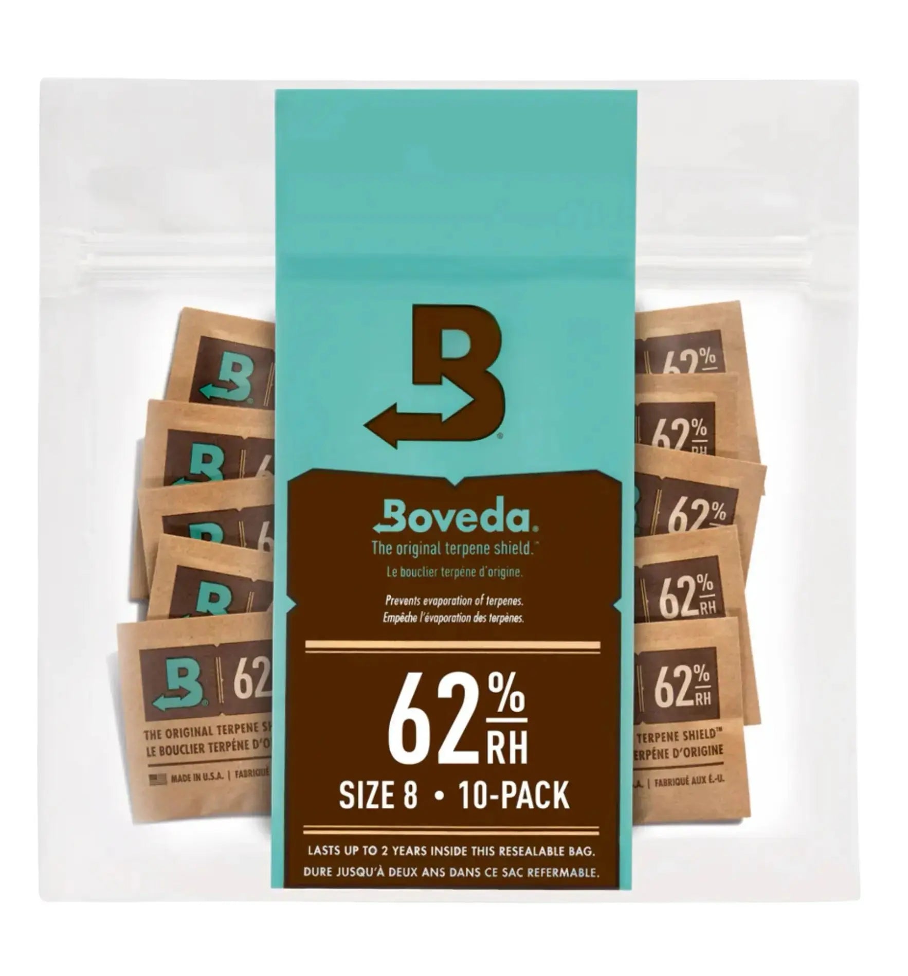 Boveda 62% Humidity Pack für Aufbewahrung, 2g, 1500 Stück in Karton, feuchtigkeitsregulierende Boveda Packung