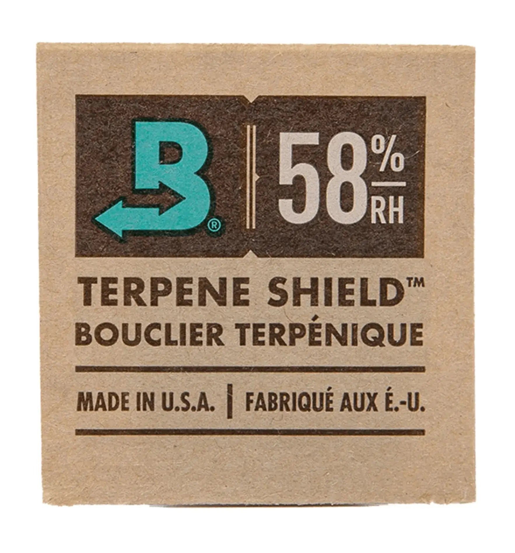 Boveda 58% Humidity Pack für Aufbewahrung, 2g, in Karton, zur optimalen Feuchtigkeitskontrolle.