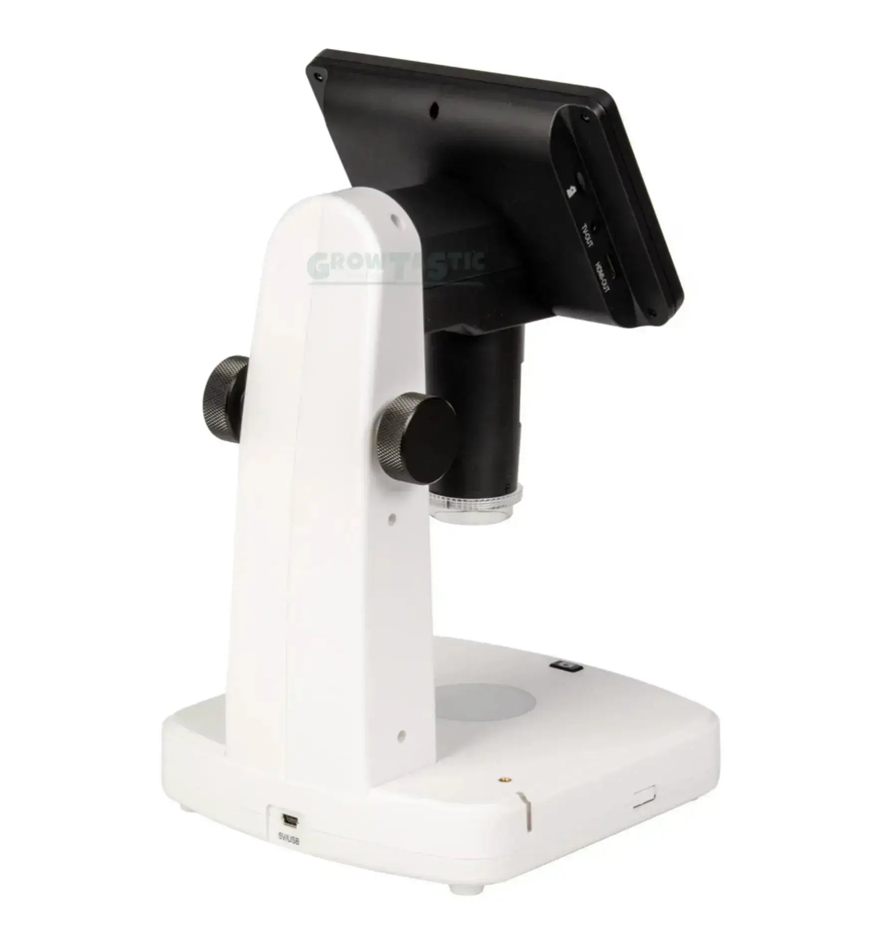Digitales dnt Mikroskop UltraZoom PRO mit hochauflösendem Objektiv und verstellbarem Fokus für präzise Mikroskopie.