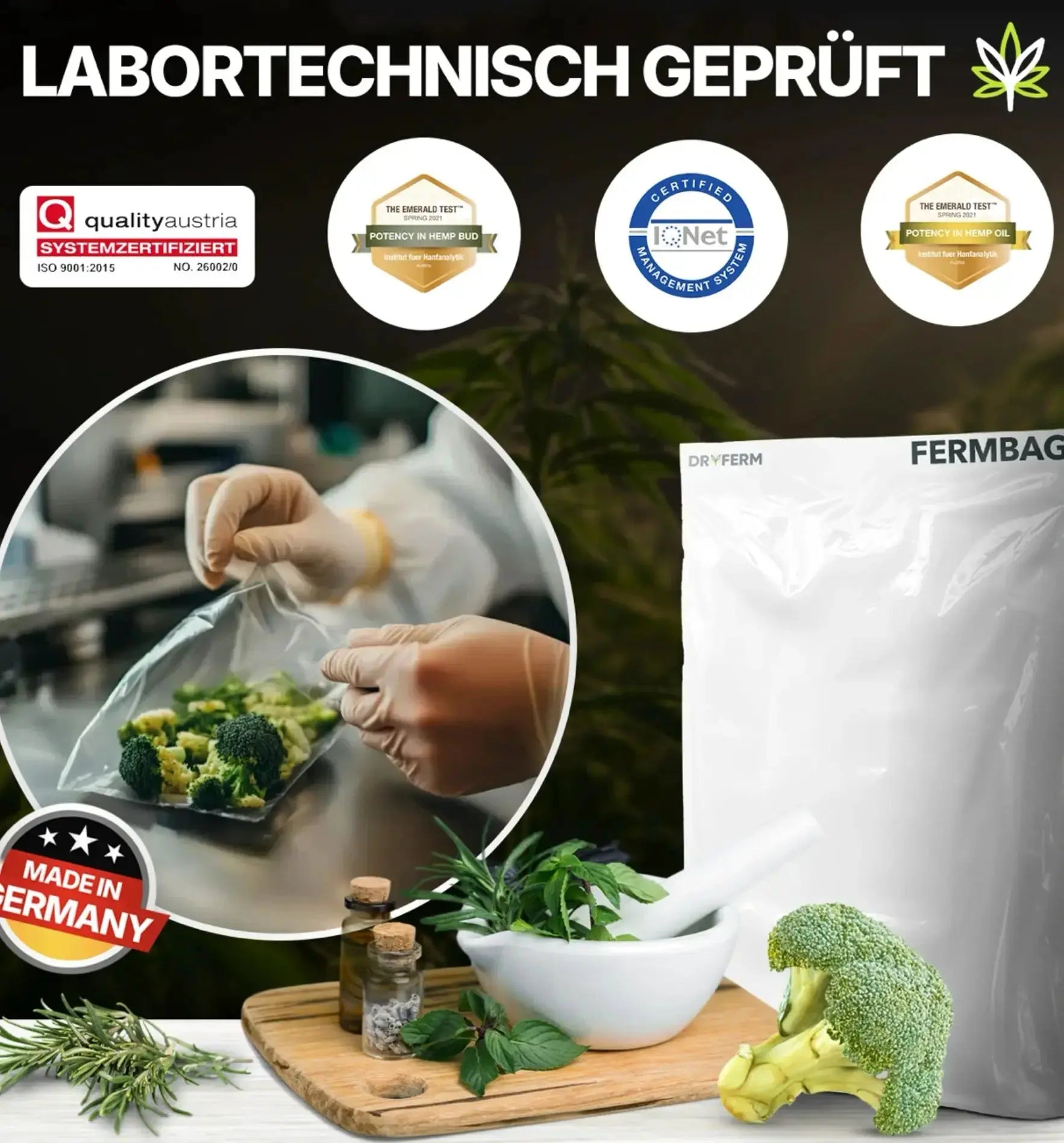 Dryferm Fermbag 3er Set, Aufbewahrungsbeutel für Trocknungssysteme, flexible Dryferm Trocknungsbeutel in 25 x 40 cm