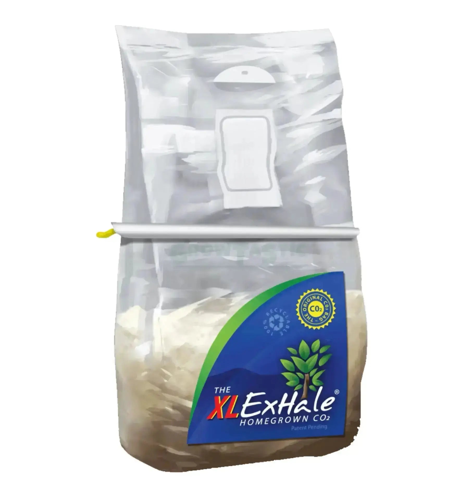 Große Exhale CO2 Bag für Wachstumshilfen, zeigt die luftdichte, wiederverwendbare CO2-Tasche in neutralem Design.