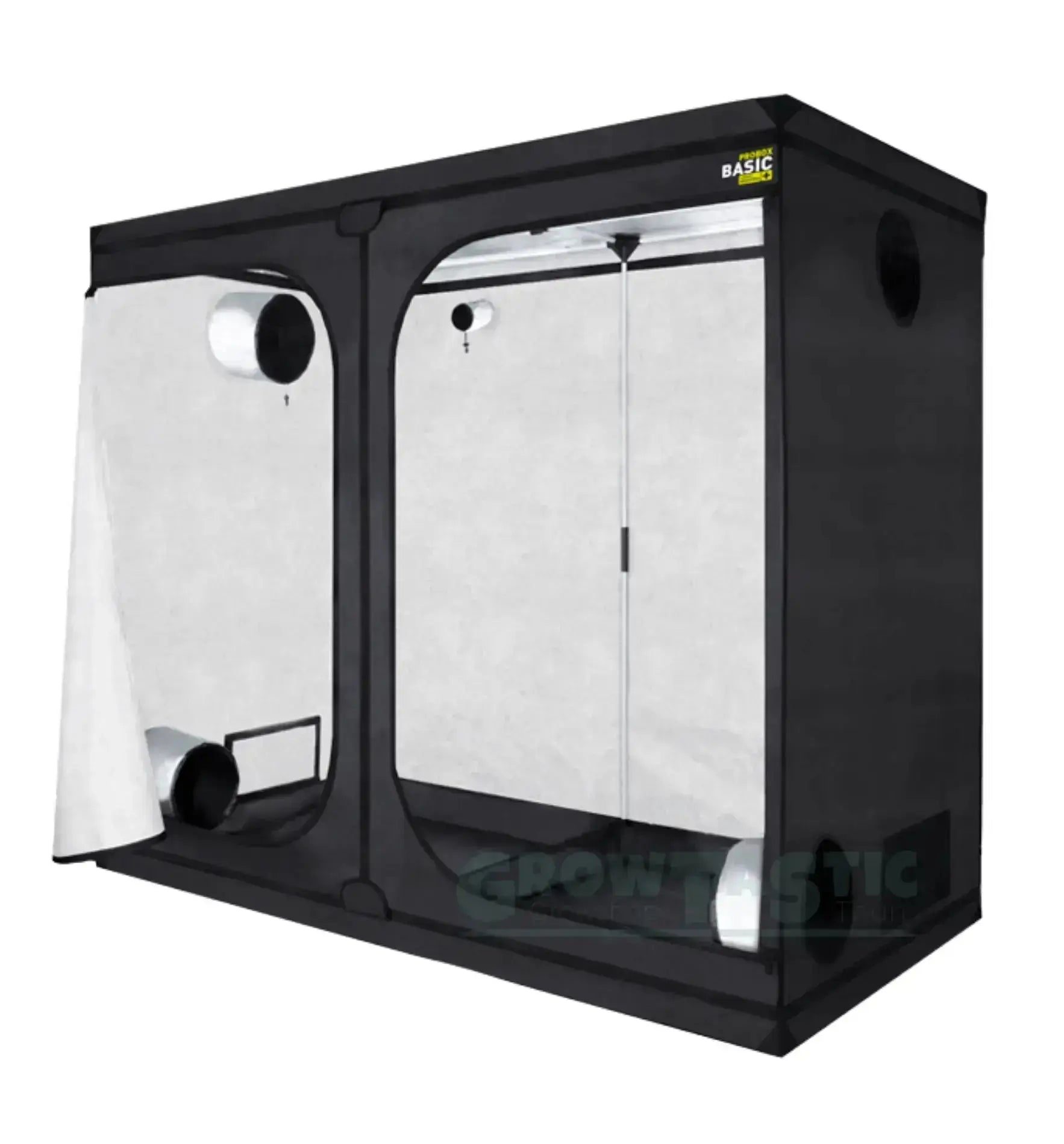 Garden Highpro GHP Growbox Pro Box Basic L mit rechteckiger Grundfläche, 120x60x180 cm, für Pflanzenzucht im Innenraum