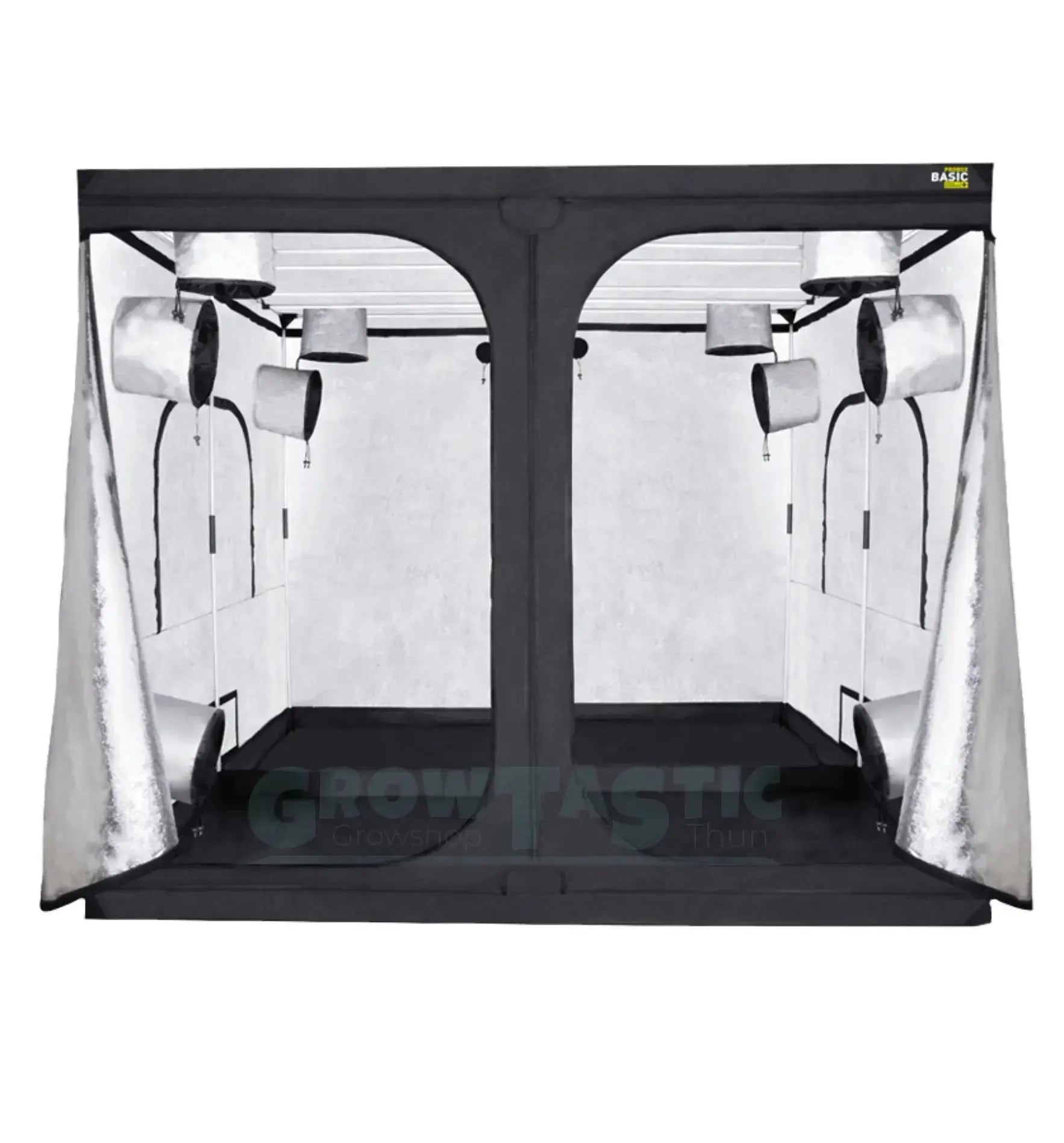 Garden Highpro GHP Growbox Pro Box Basic mit quadratischer Grundfläche, 40x40x160 cm, für Pflanzenzucht.