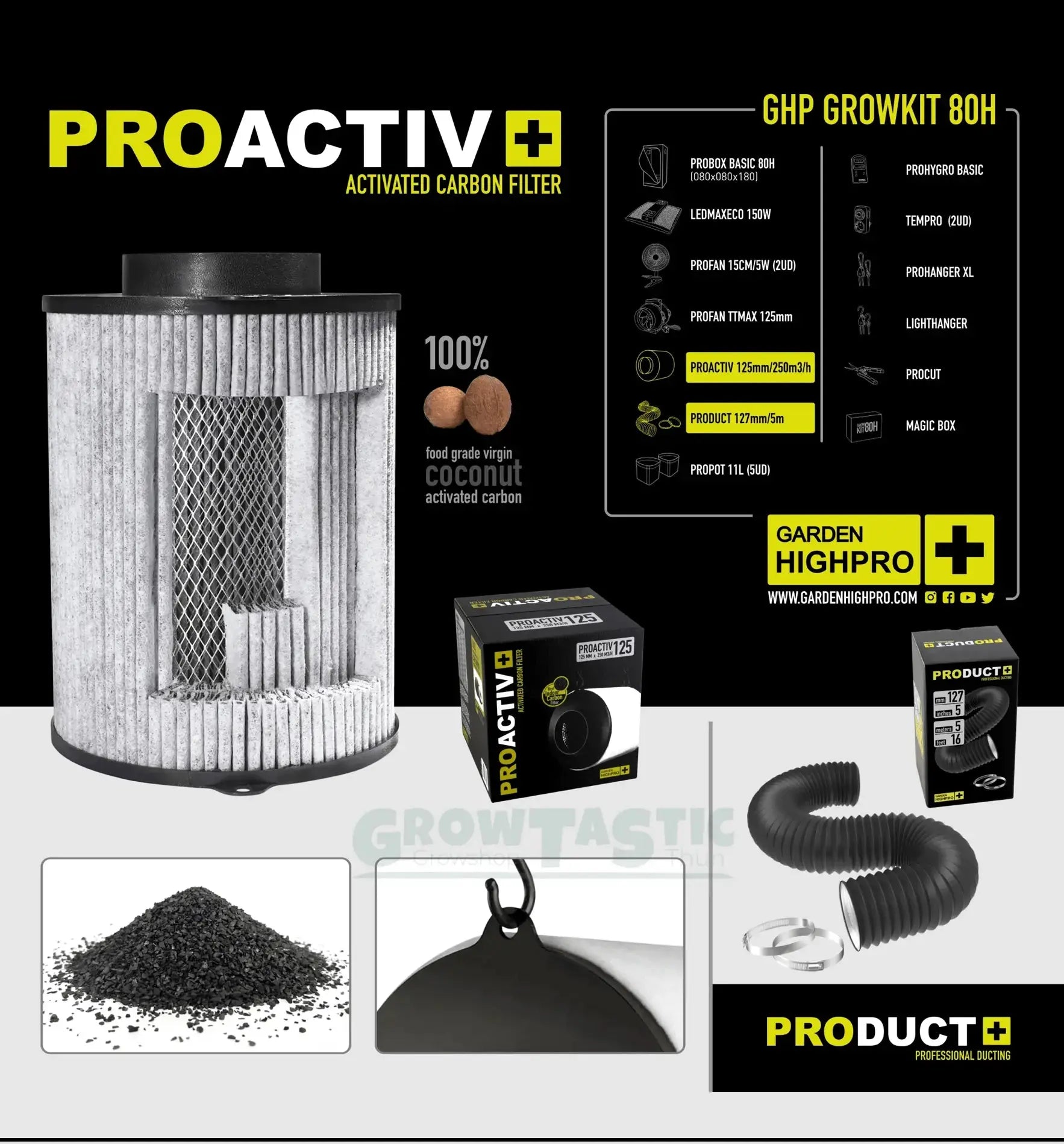 Garden Highpro Grow Kit 80H Komplettsysteme für den Garten, inklusive Anbausystem, Pflanzen und Zubehör, von Garden Highpro GHP