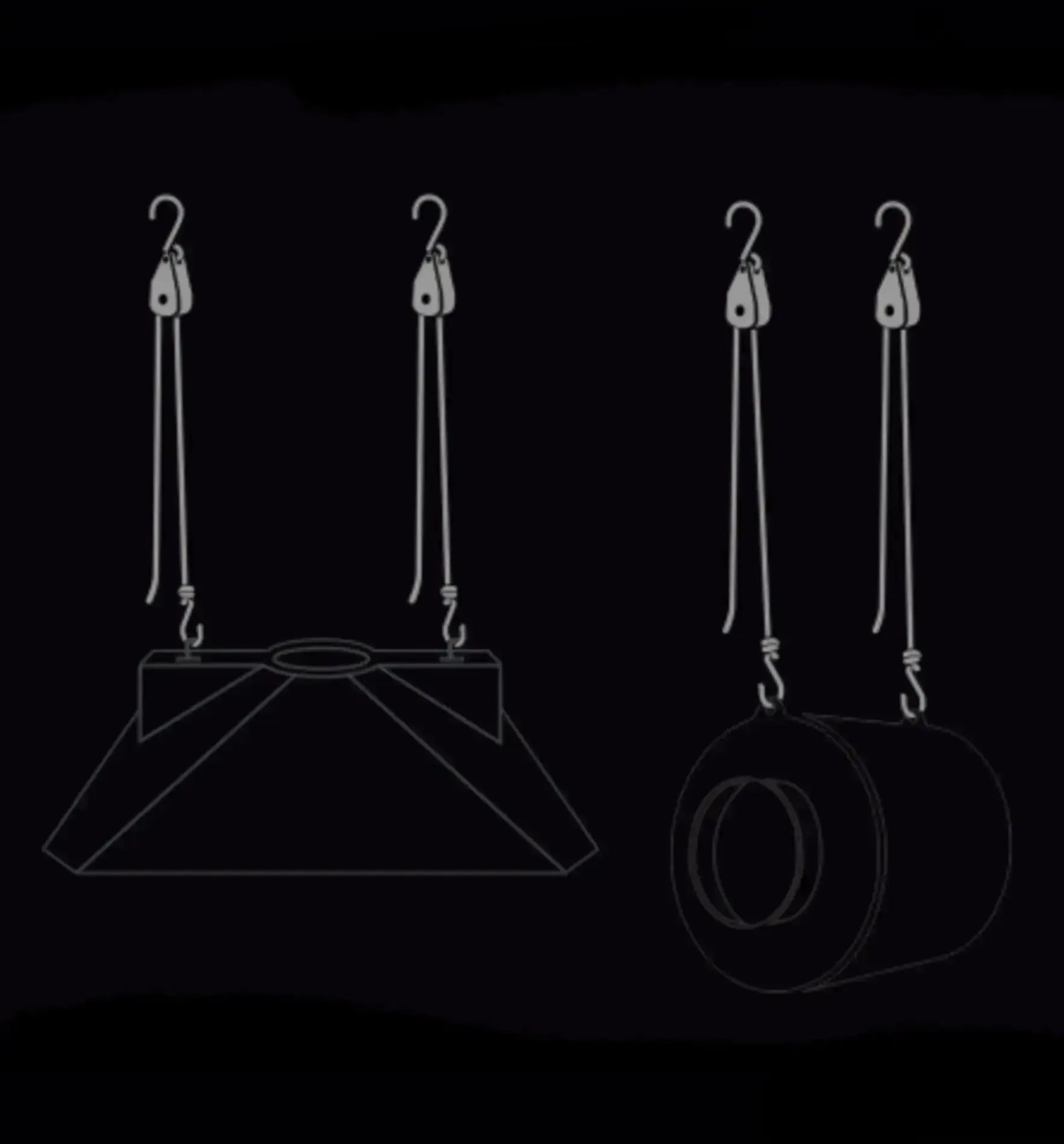 Garden Highpro Light Hanger 5kg, Montage Material, robuste Aufhängung für Gartenbeleuchtung, GHP Marke