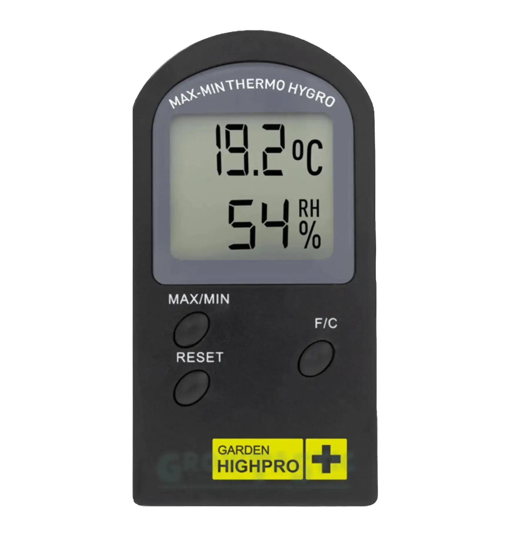 Garden Highpro GHP Thermo-Hygrometer ProHygro Hygrothermo Basic zeigt Temperatur und Luftfeuchtigkeit in Gartenumgebung