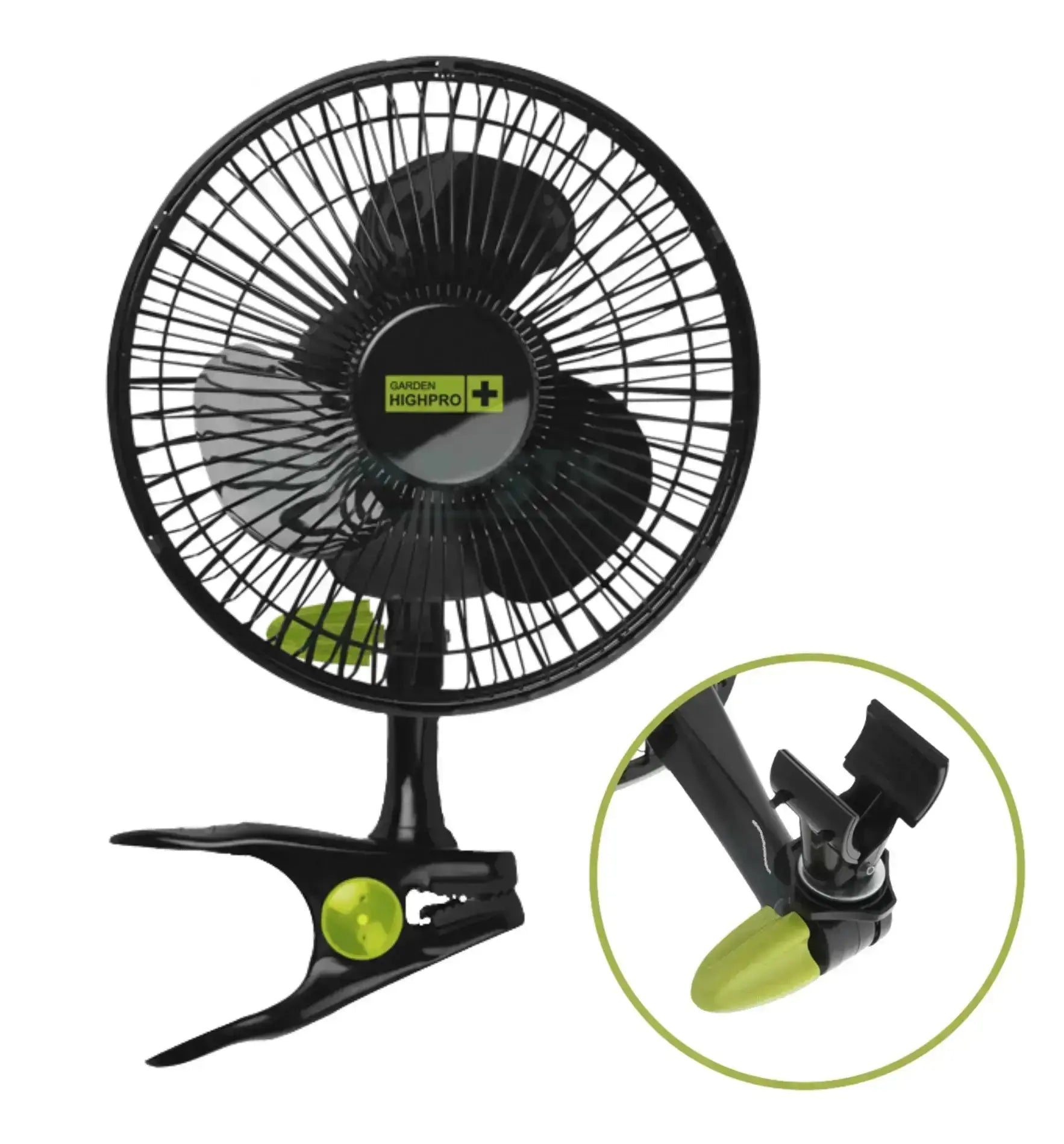Garden Highpro Profan Profi Clip-Ventilator, 5W, kompakter Ventilator mit Clip für Garten und Innenbereich