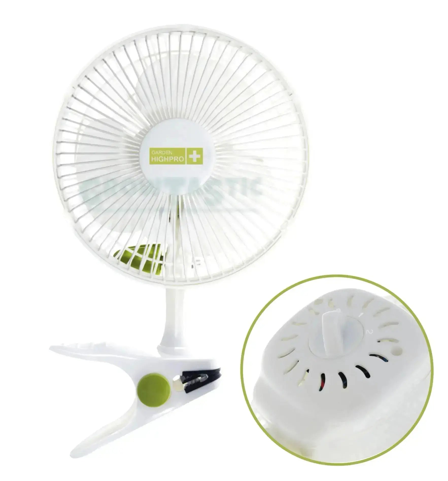 Garden Highpro PROFAN Clip-Ventilator mit 15 Watt, tragbarer Ventilator mit klippbarem Design für Garten und Innenräume