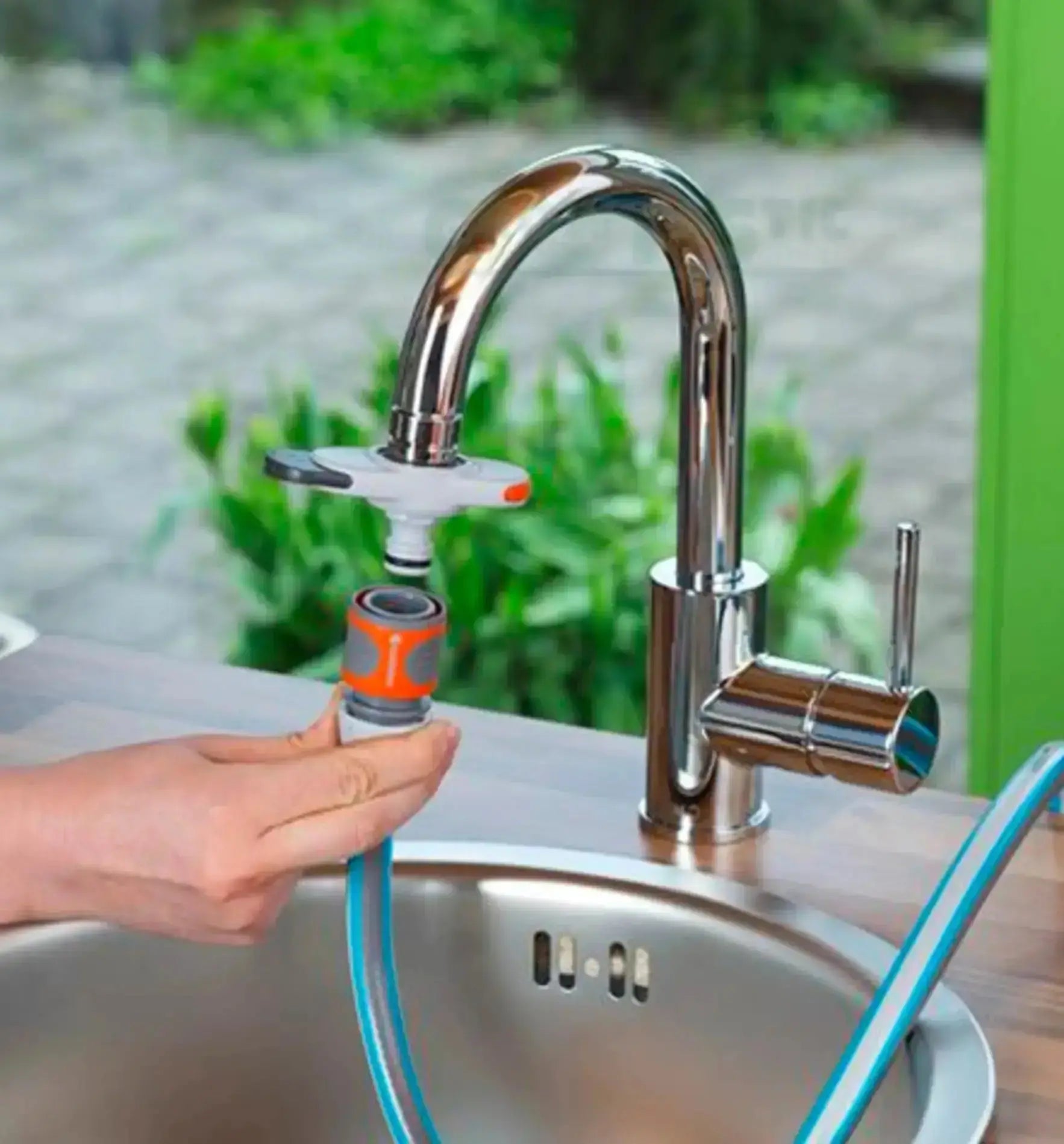 Gardena Hahnverbinder für Indoor-Wasserhähne, Bewässerungssystem, passendes Zubehör für Gartenbewässerung, hochwertiger Wasserhahnadapter