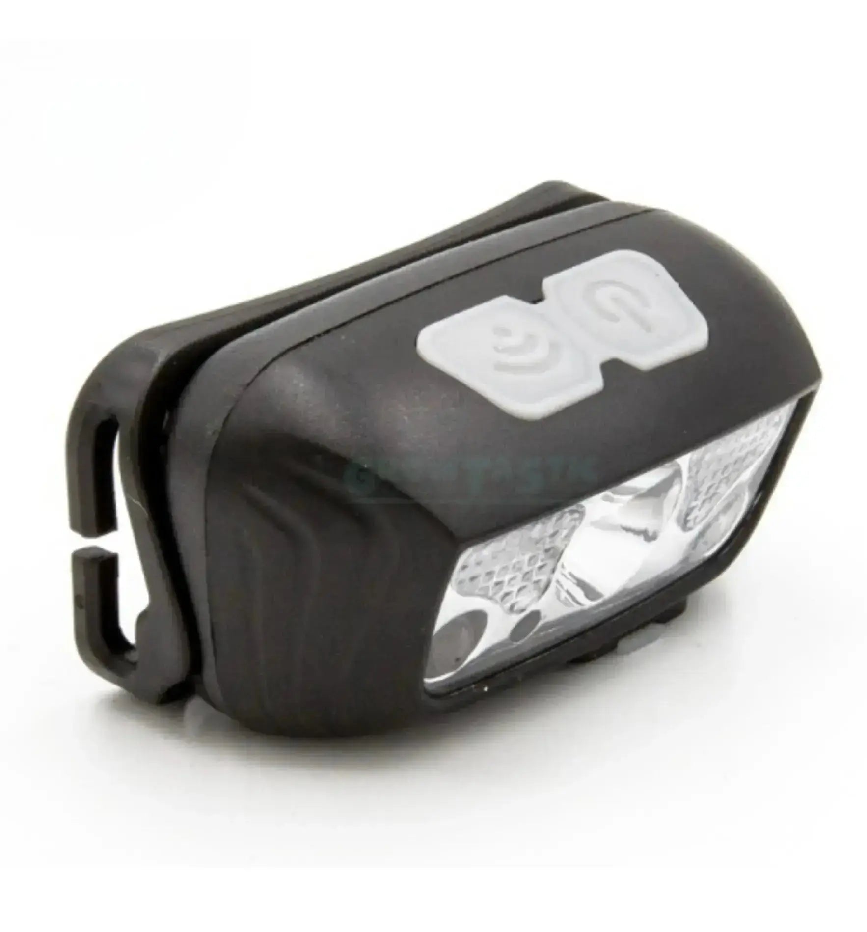 Gitty & Göff LED Grünlicht-Taschenlampe, Stirnlampe mit hellem Licht, für outdoor Aktivitäten, auf dunklem Hintergrund.
