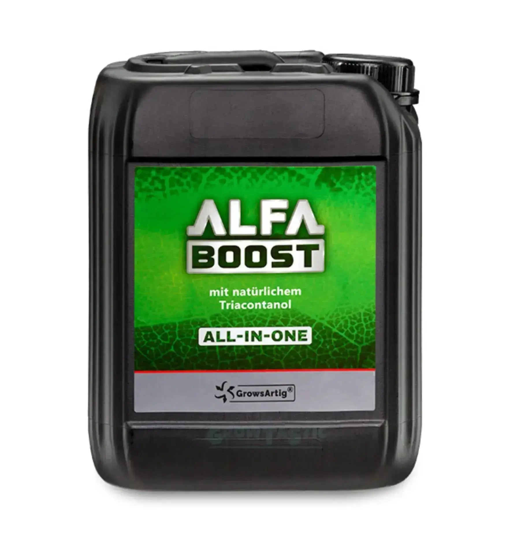 GrowsArtig Alfa Boost All-in-One Pflanzenstärkungsmittel in 250 ml Flasche, fördert das Wachstum gesunder Pflanzen.
