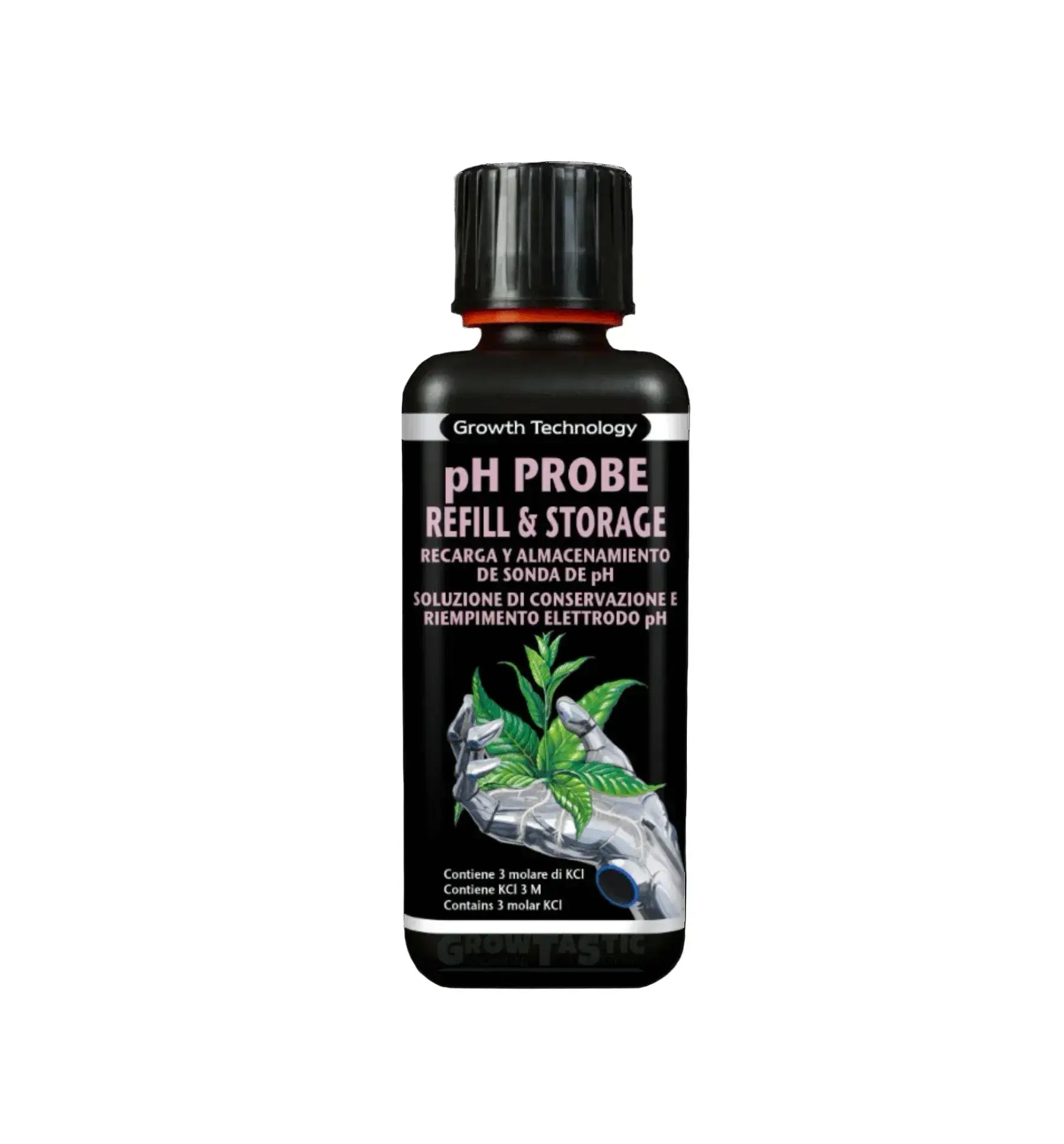 Growth Technology pH-Probe Kalibrierflüssigkeit, 300 ml, ideal zum Nachfüllen und zur sicheren Aufbewahrung der pH-Sonde