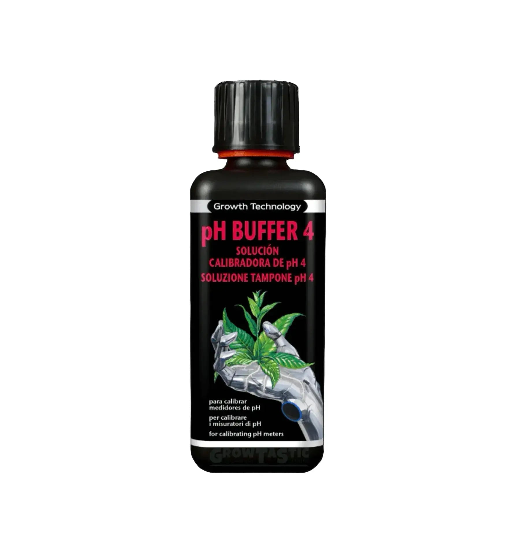 Growth Technology pH Puffer Kalibrierflüssigkeit, 300 ml, pH 4.0, für genaue pH-Messung in der Aquaristik
