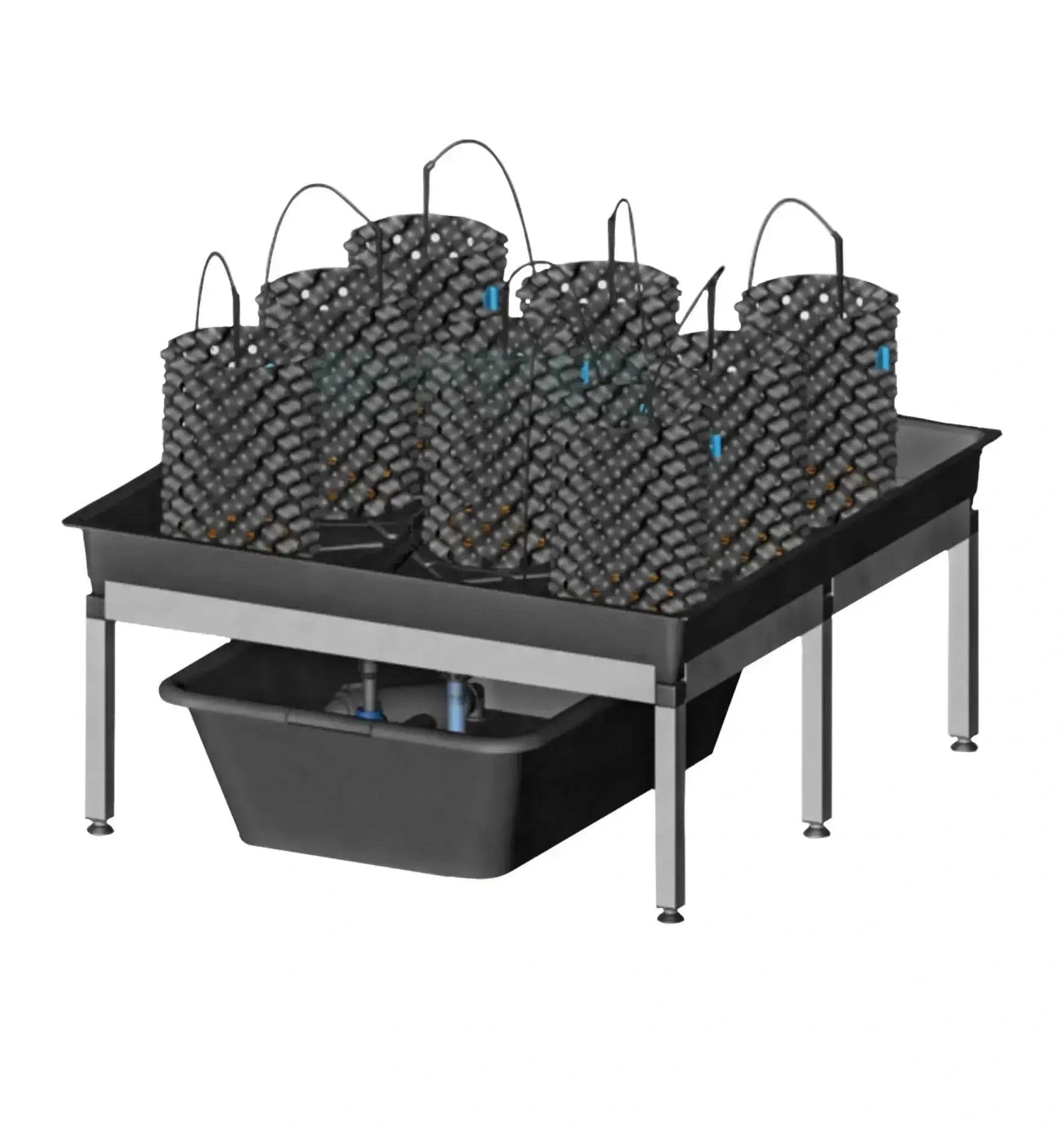 GrowSystem Airpot Bewässerungssystem von GrowTOOL mit 0,6 x 0,57 x 0,30 m für 4 Pflanzen, vielseitiges Growsystem, flexible Bewässerung