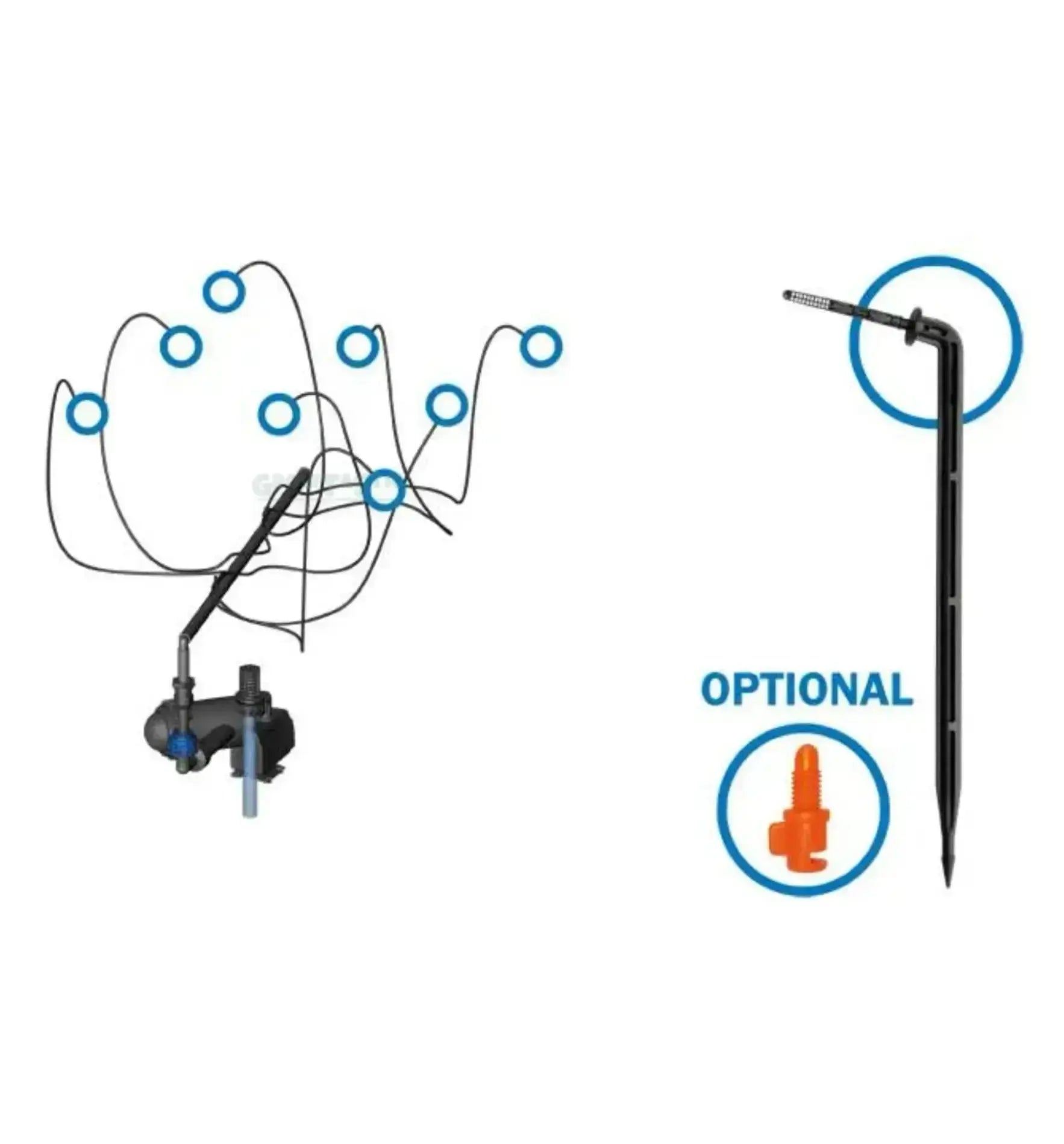 GrowTOOL Bewässerungssystem mit automatische Bewässerungserweiterung, flexible Schläuche und Anschlussstücke für Pflanzenbewässerung
