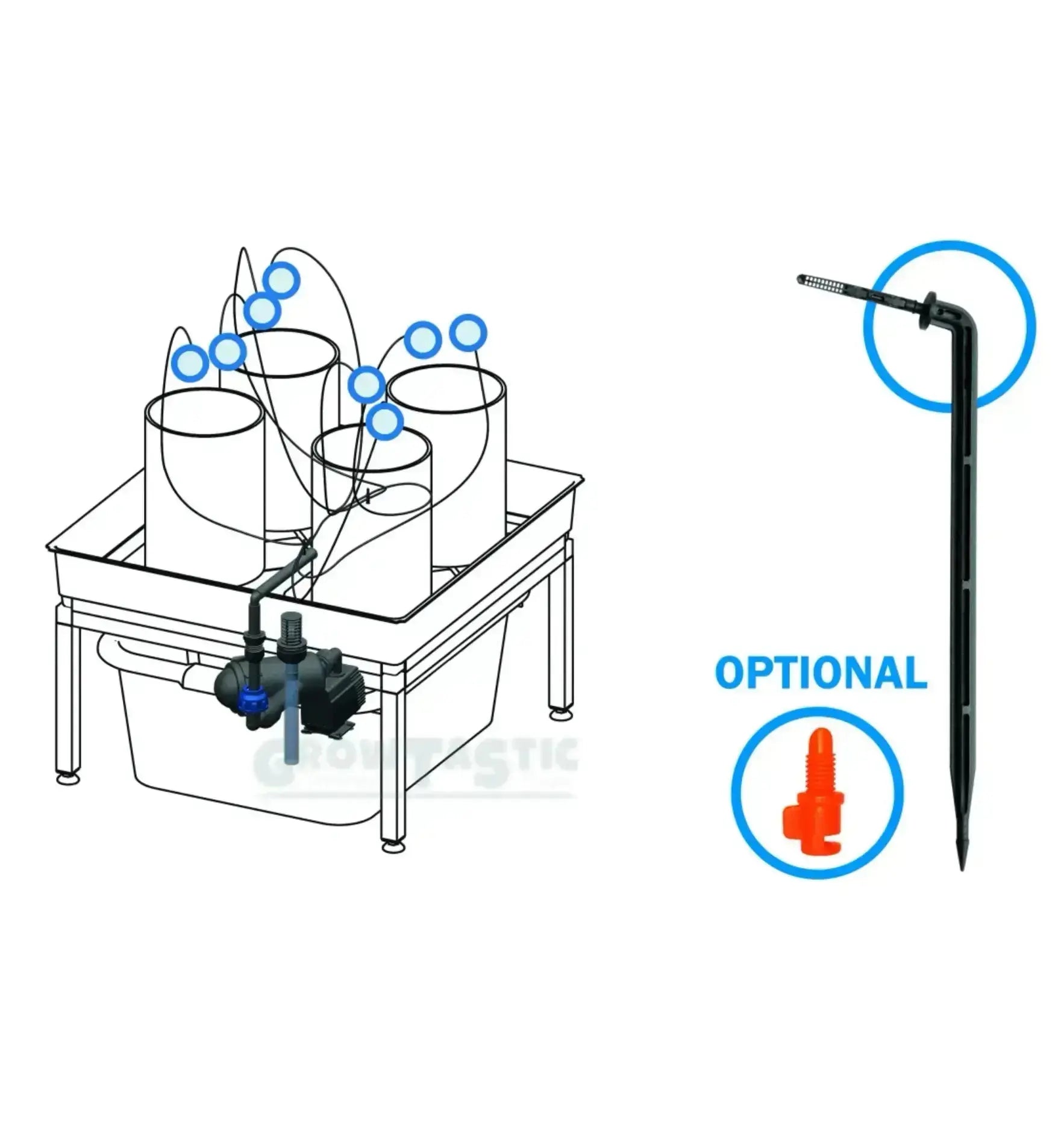 GrowTOOL Bewässerungssystem mit automatischer Bewässerungs-Extension-Set, flexible Verbindungen für Garten- und Pflanzenbewässerung