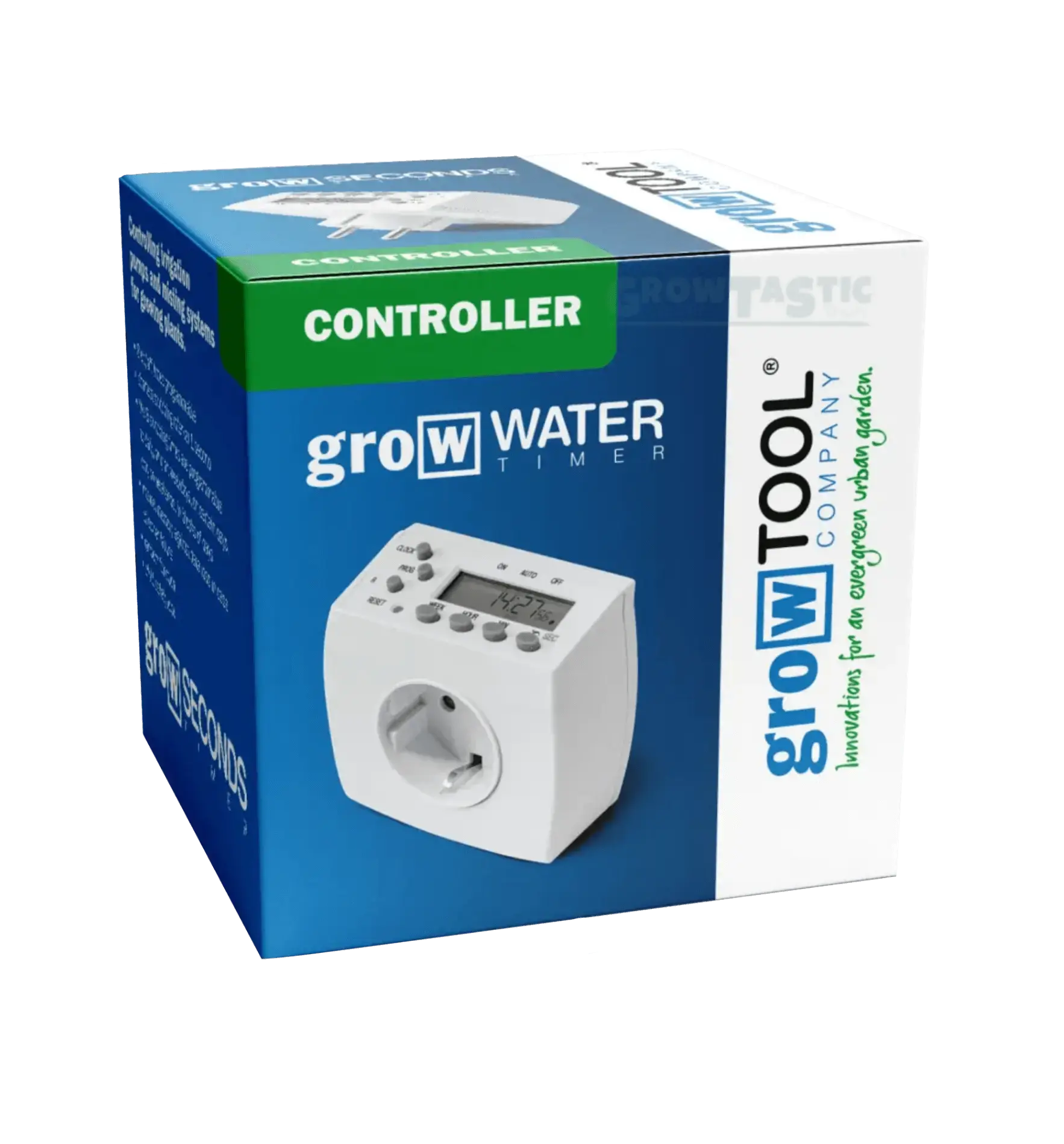 GrowWATER Steuerung von GrowTOOL, digitale Timer für Bewässerungssteuerung in Garten und Indoor-Anlagen.