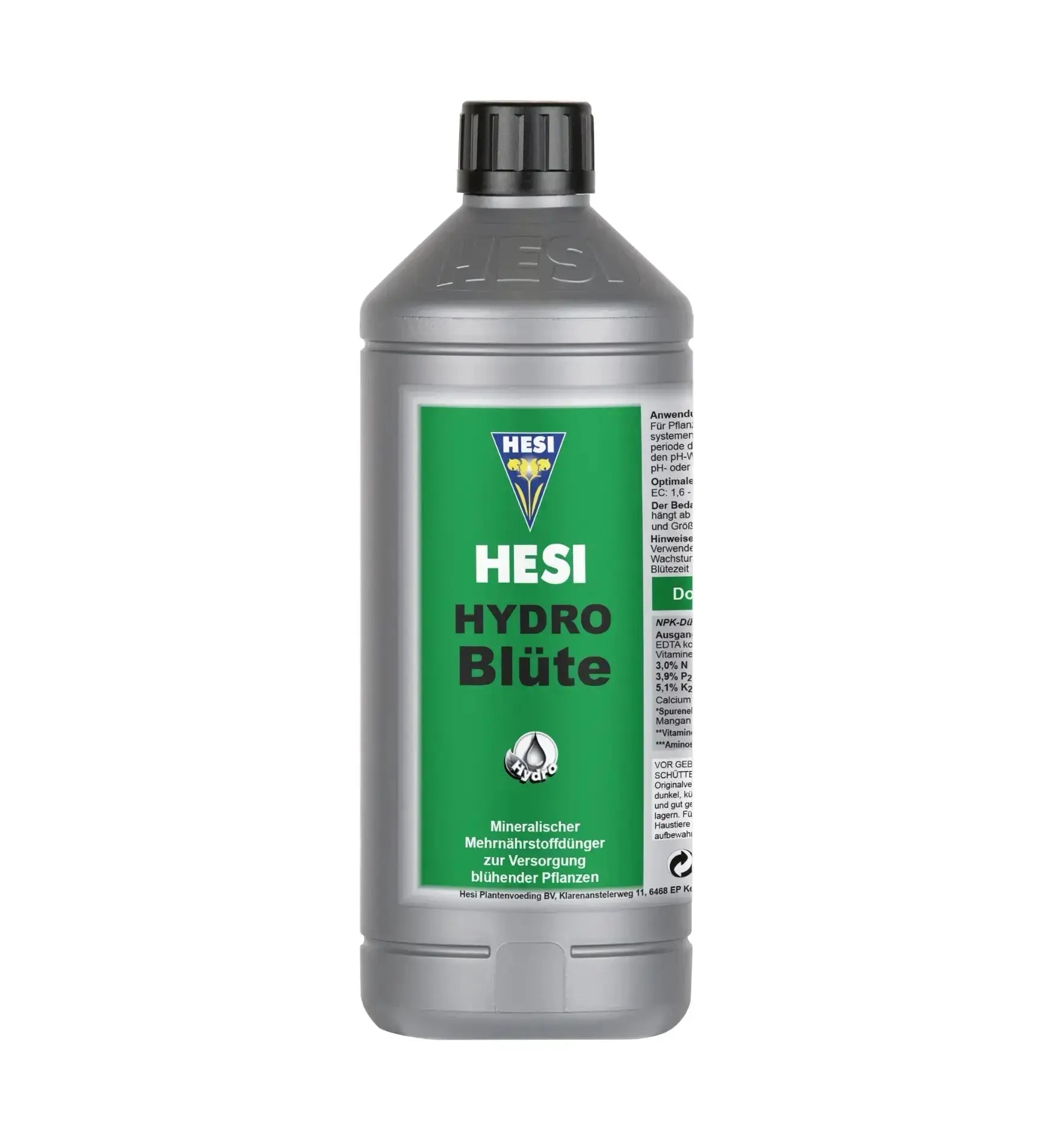 Hesi Hydro Blüte Dünger in 1-Liter-Flasche, flüssiger Pflanzendünger für gesunde Blütenentwicklung