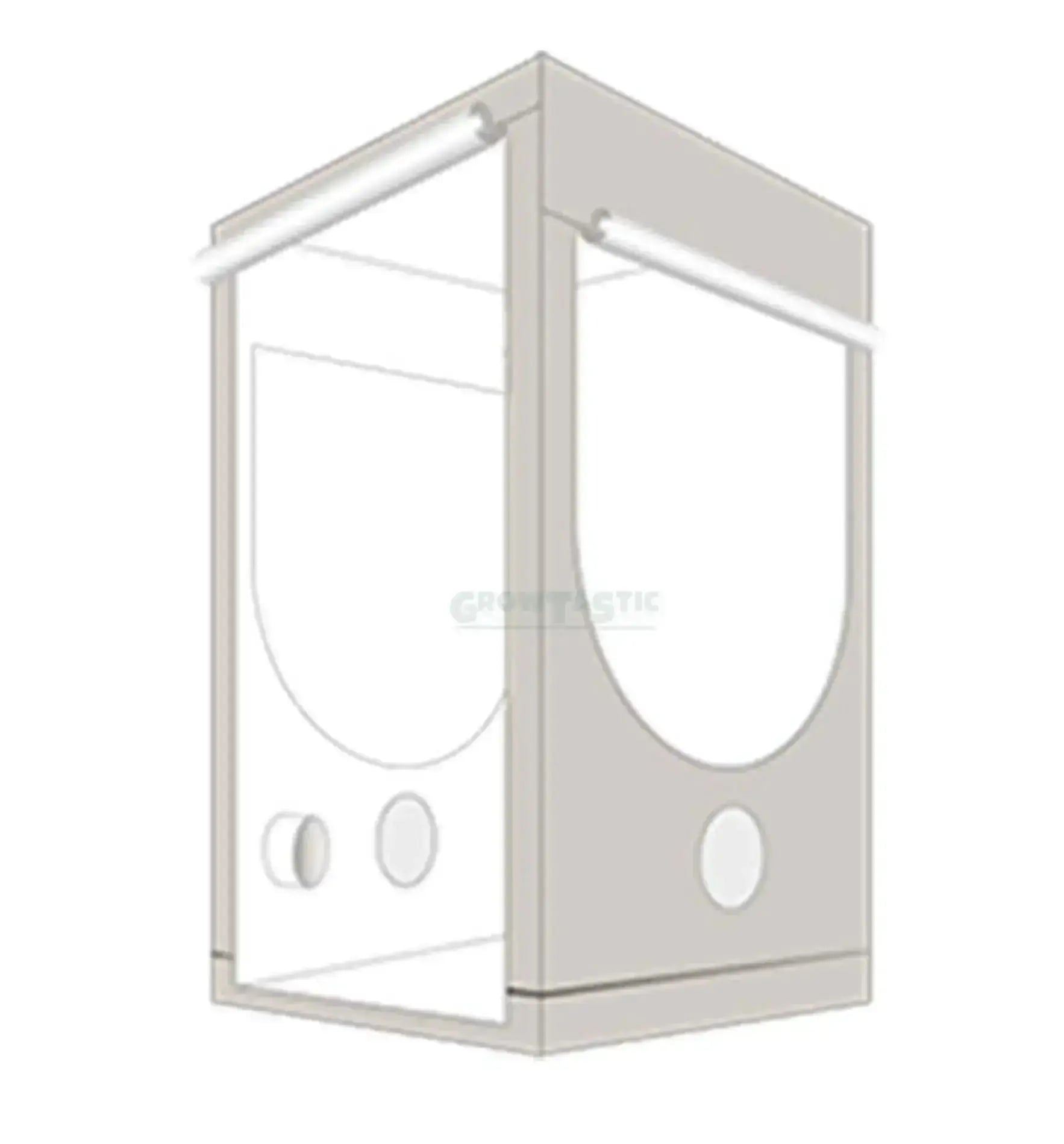 Homebox® Q Growbox, standard quadratischer Standart, mit robustem Rahmen und Belüftungssystem, für optimale Pflanzenzucht.
