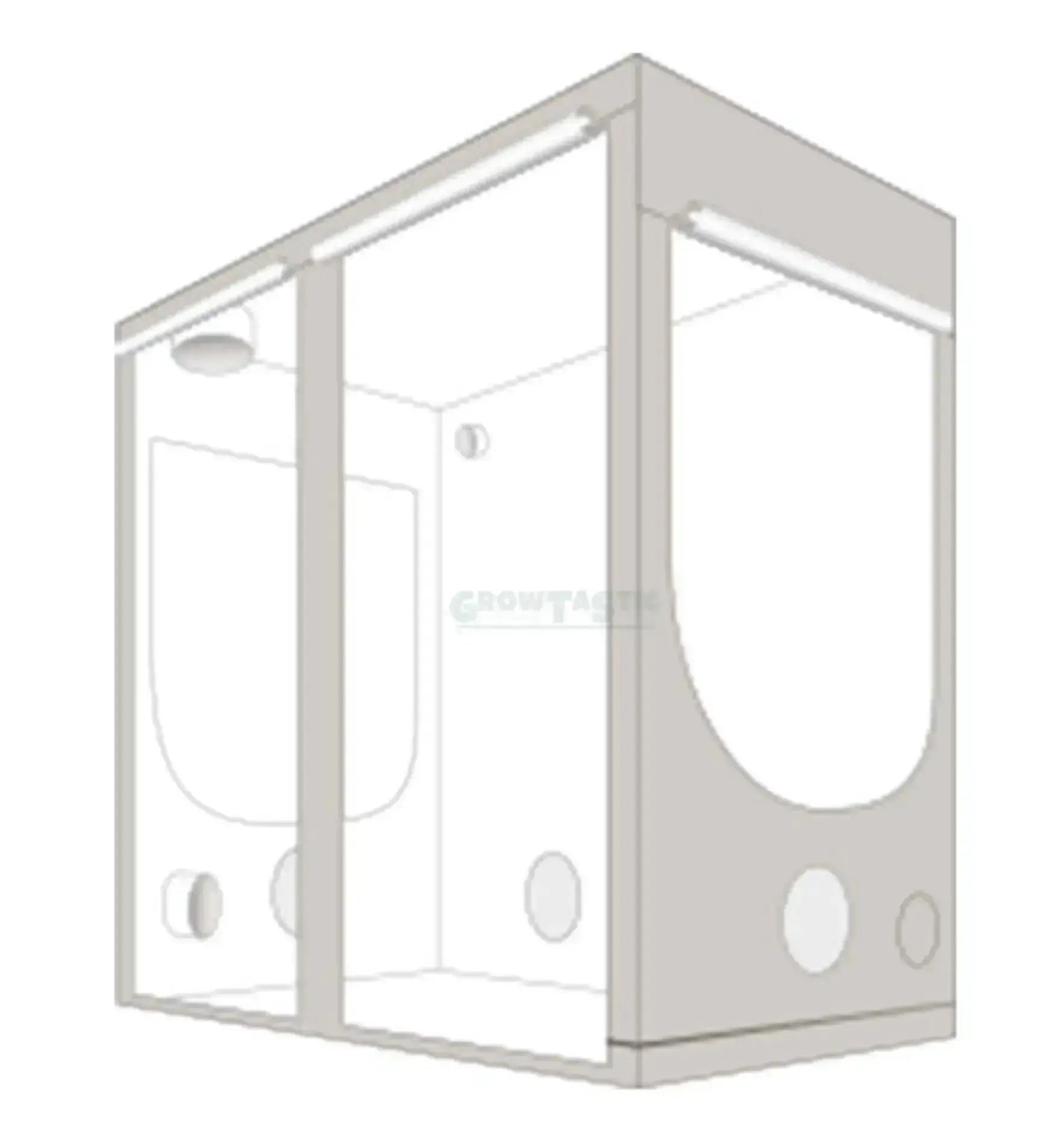 Homebox® R rechteckige Growbox, Standardgröße, stabile Konstruktion, ideal für Pflanzenzucht, in neutralem Design.