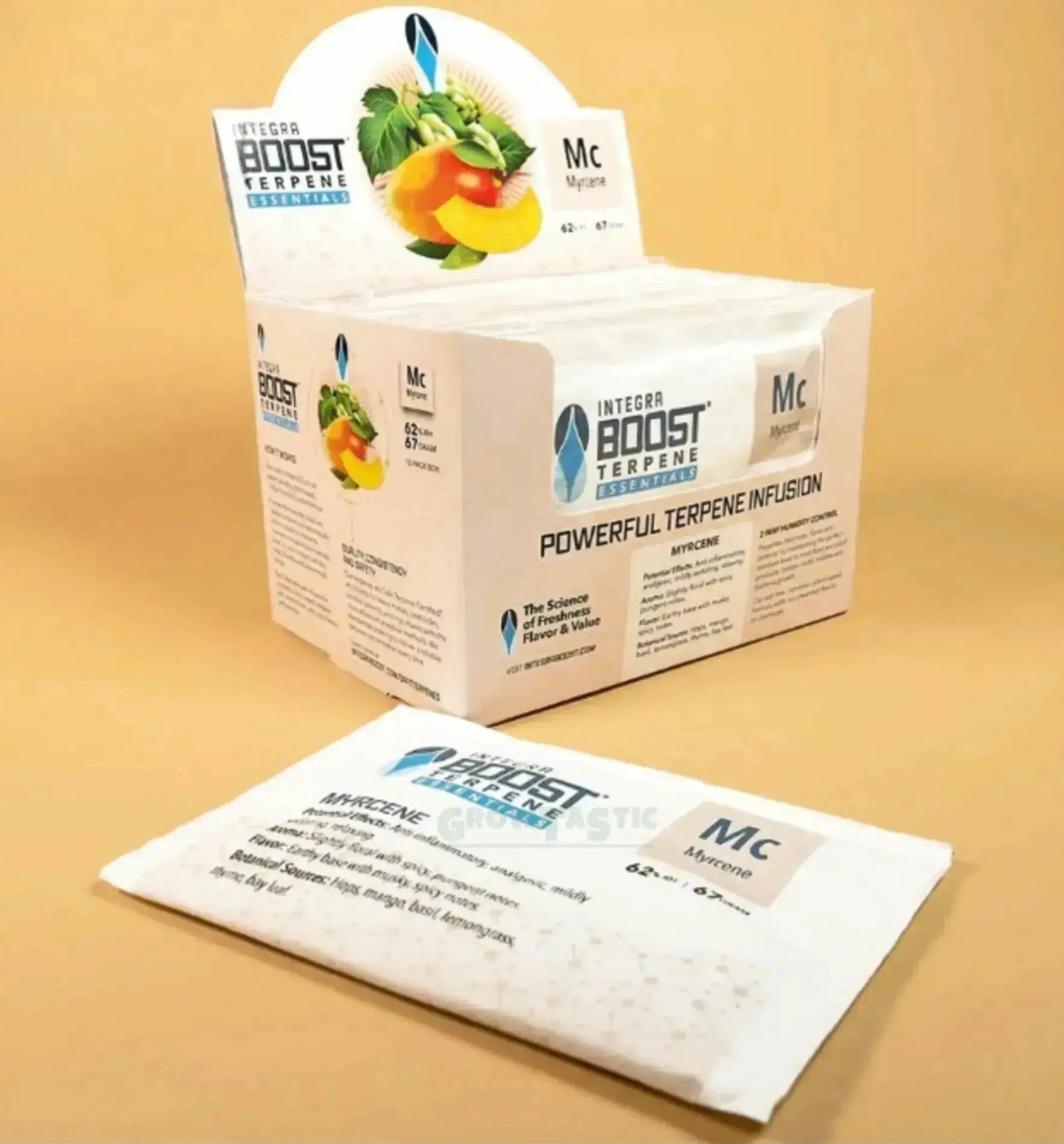 Integra Boost Aufbewahrungsbehälter mit 62% Terpene Essentials, 67 g, für Frische und Lagerung von Terpenen.